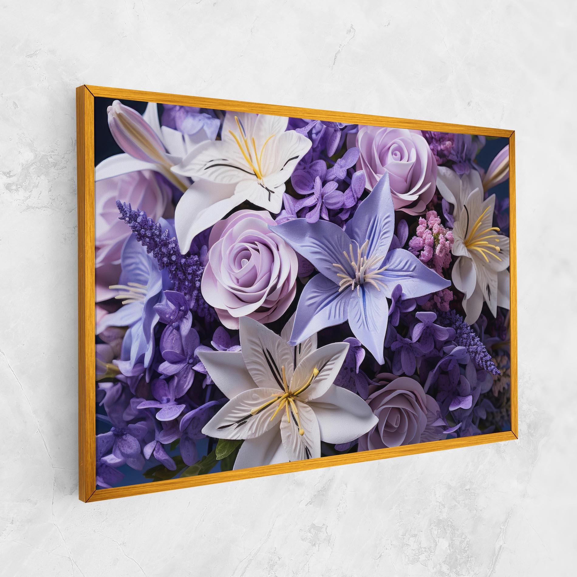 Vászonkép Purple Cute Bouquet mockup 1