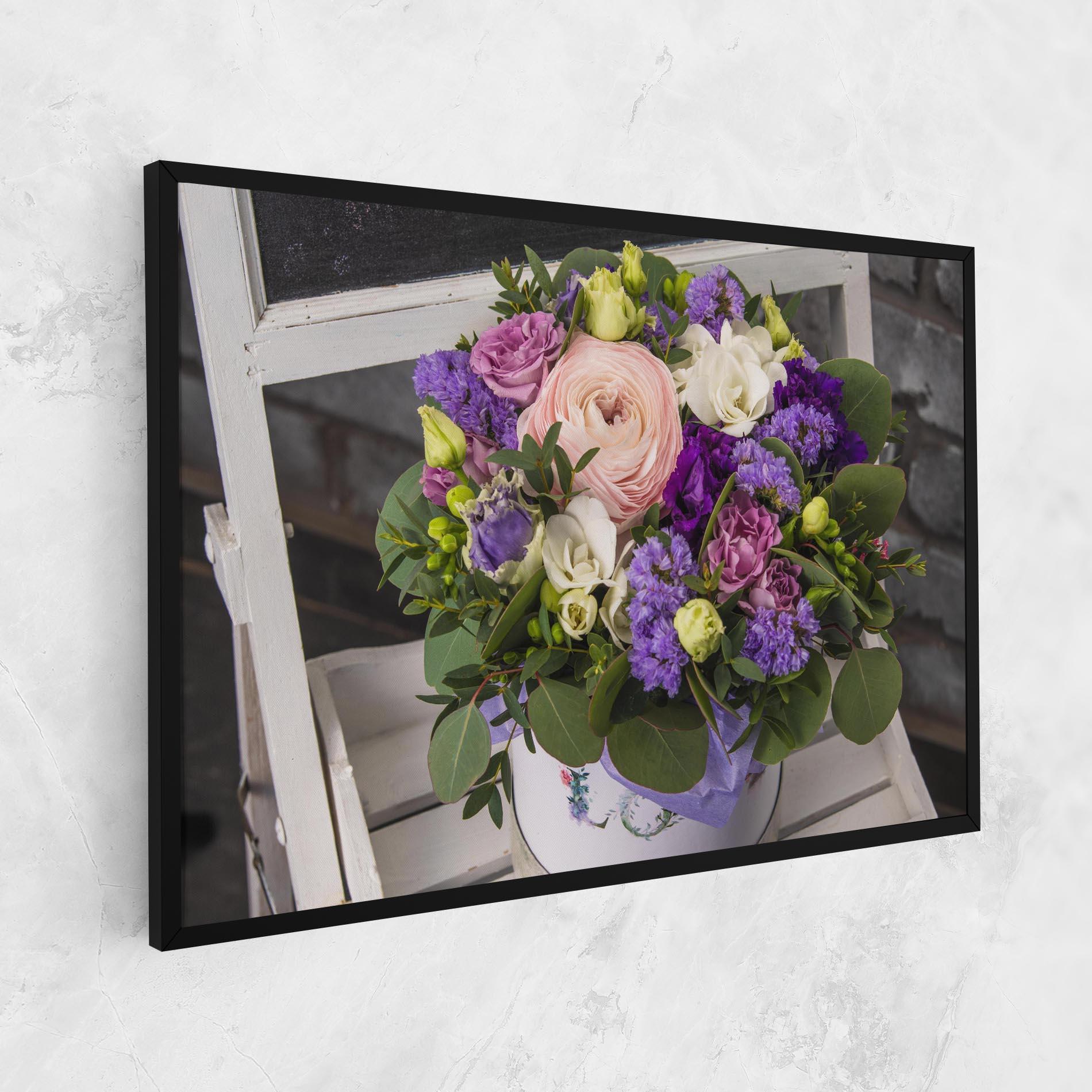 Vászonkép Big Pink Rose Bouquet mockup 1