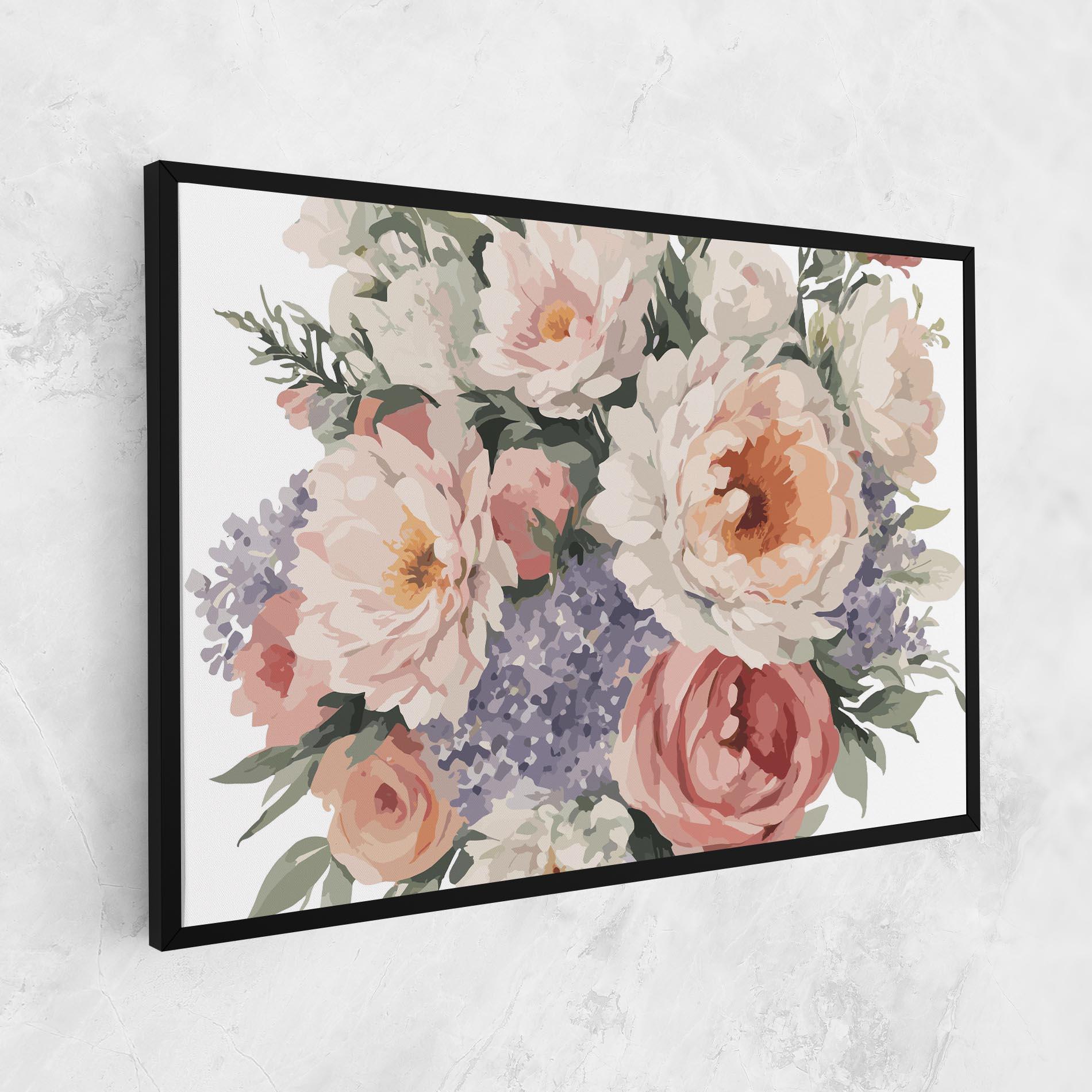 Vászonkép Pretty Watercolor Bouquet mockup 1