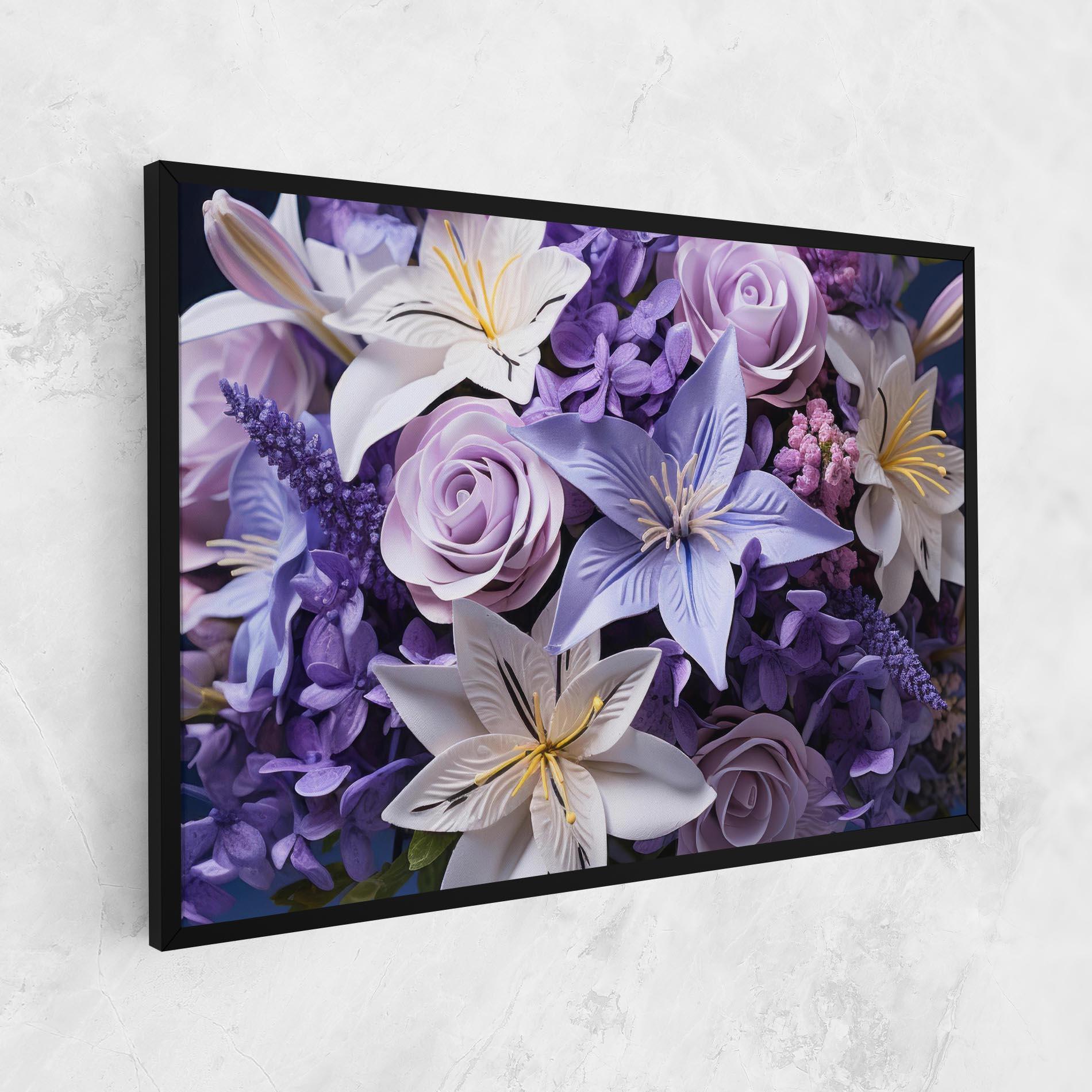 Vászonkép Purple Cute Bouquet mockup 1