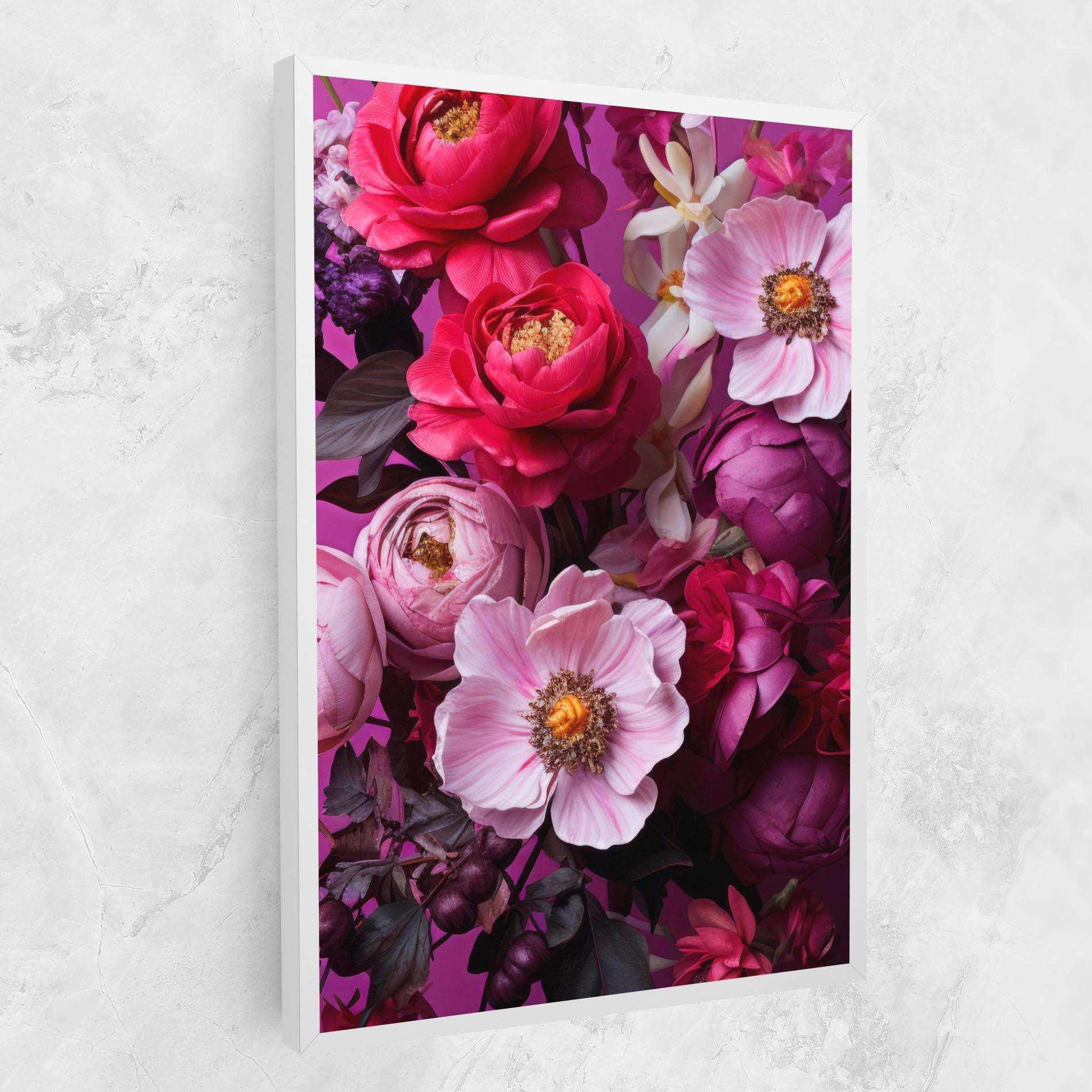 Vászonkép Pink Red Bouquet mockup 1