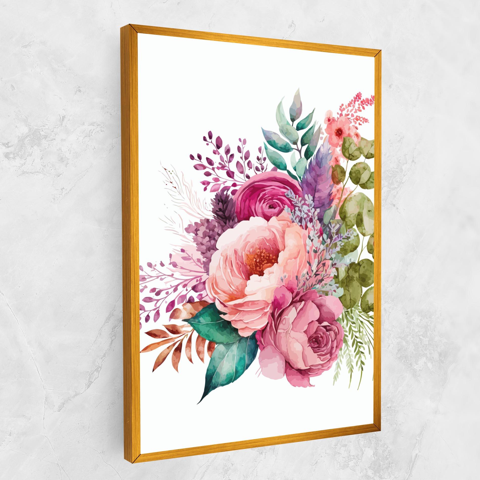 Vászonkép Bouquet Of Pink Roses mockup 1
