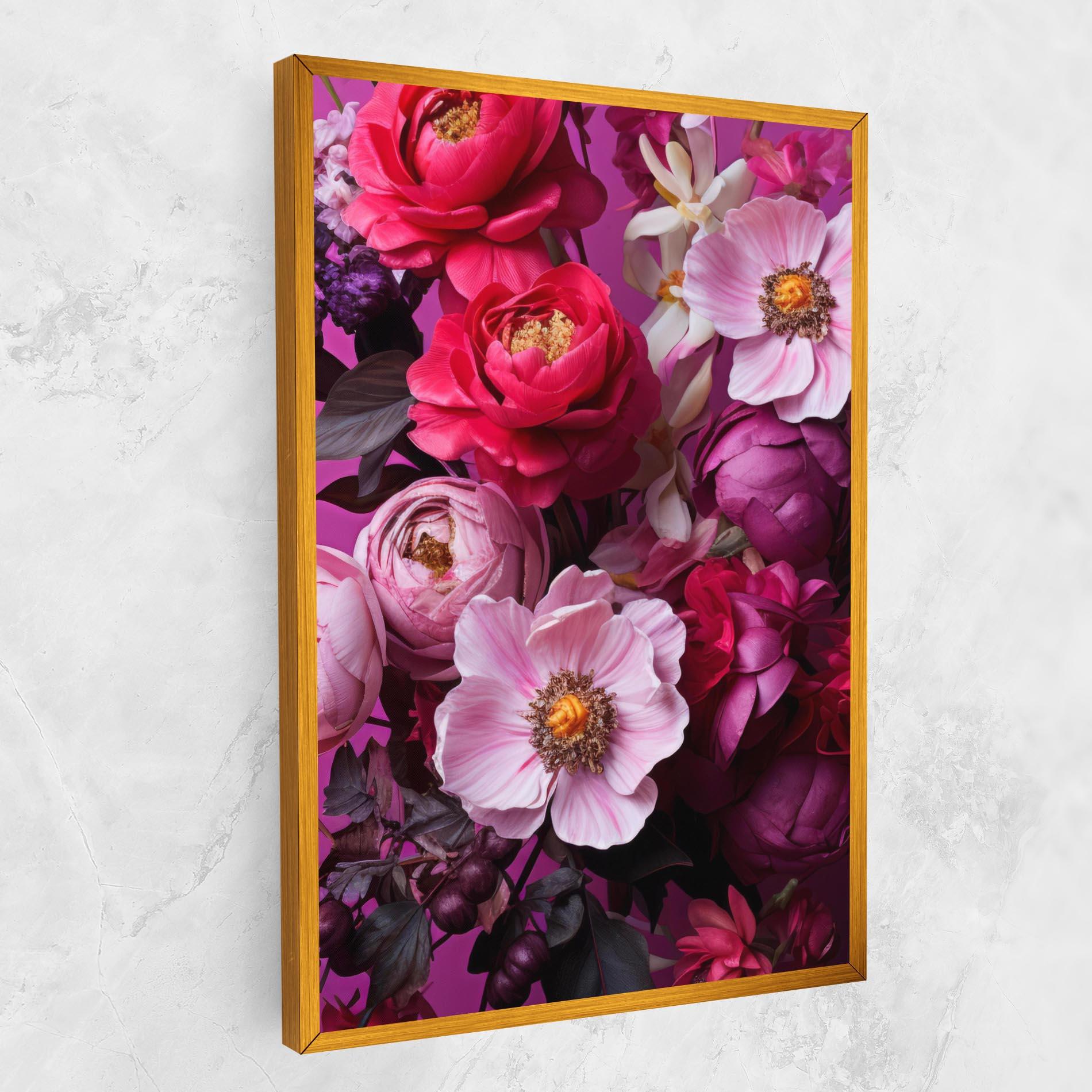 Vászonkép Pink Red Bouquet mockup 1