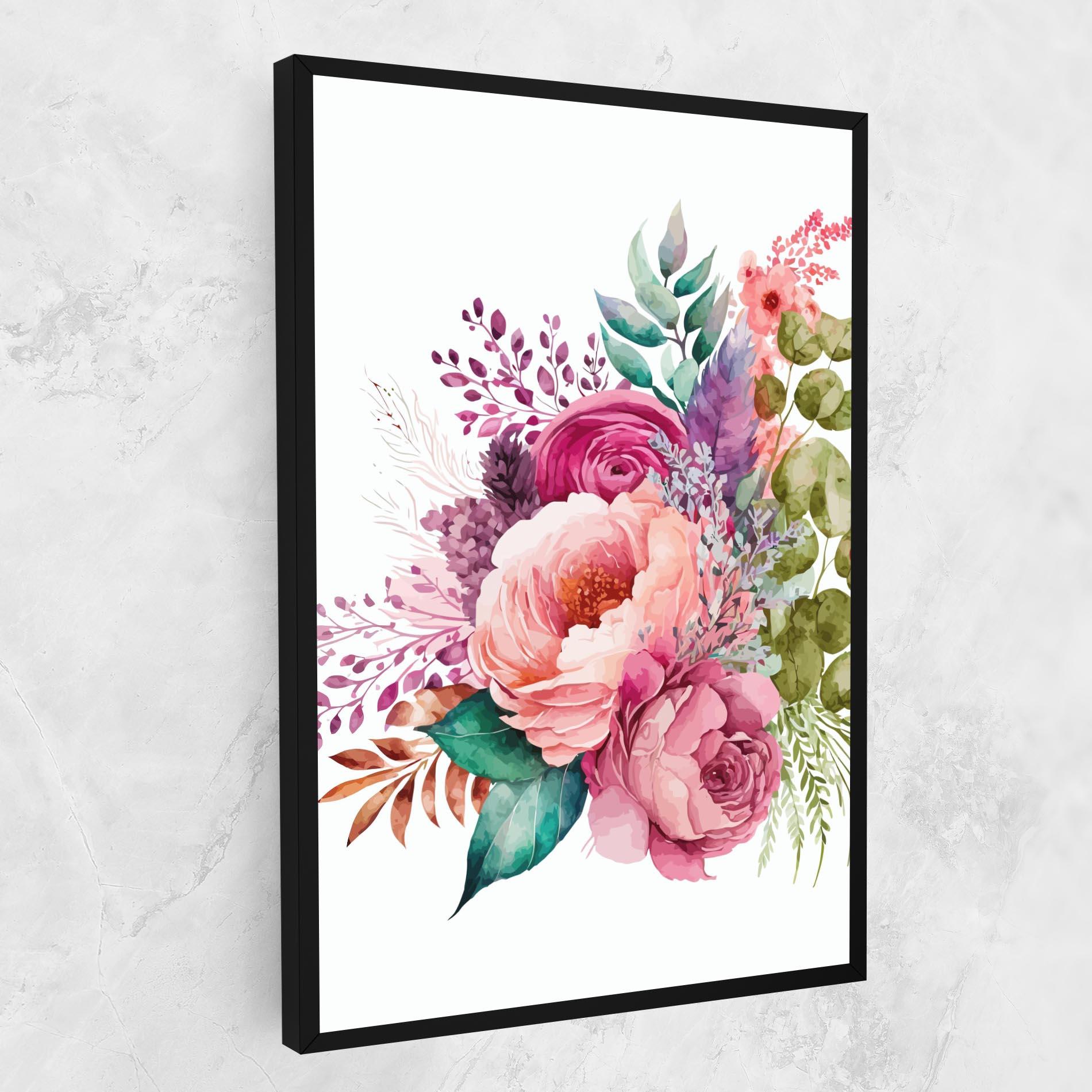 Vászonkép Bouquet Of Pink Roses mockup 1