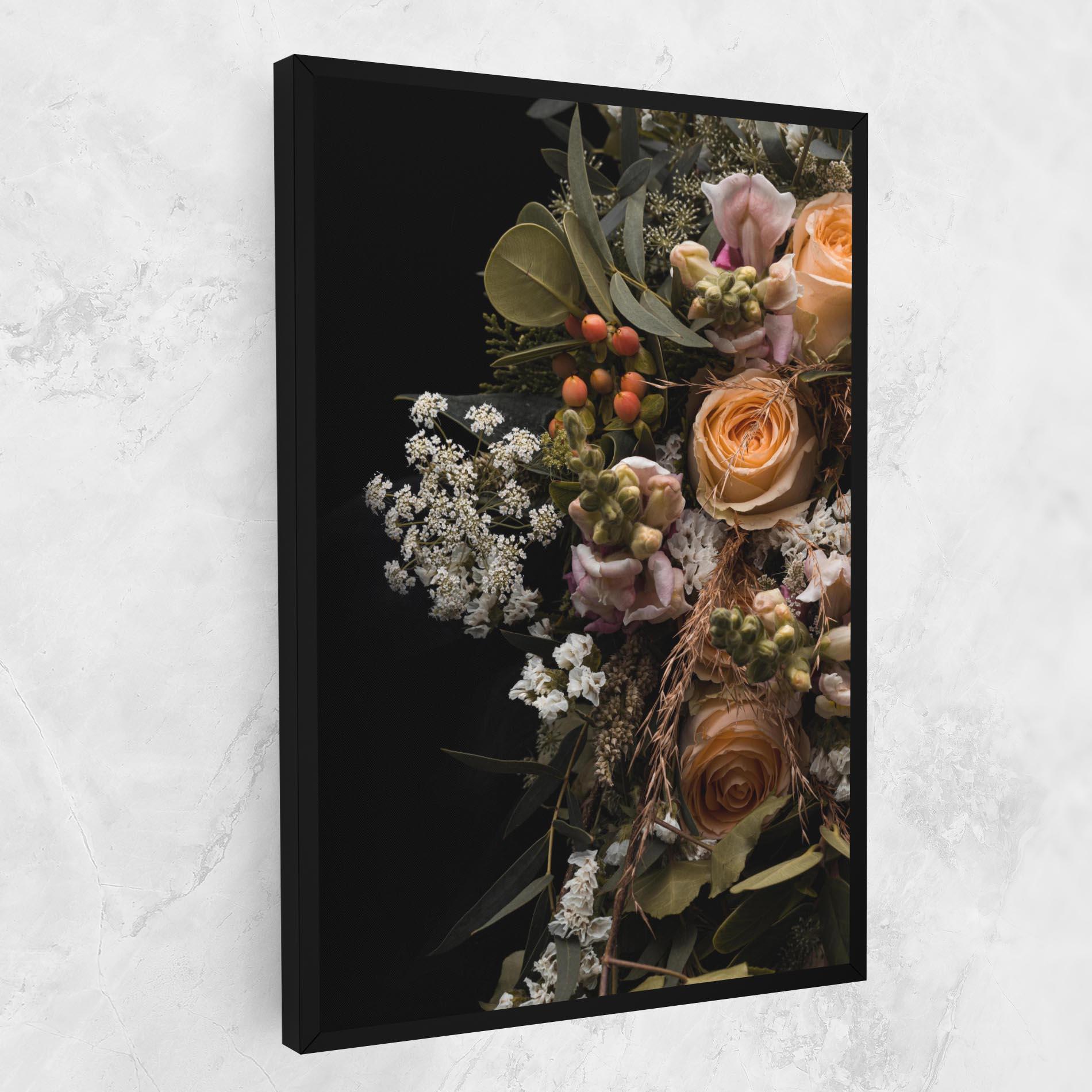 Vászonkép Dark Flower Bouquet mockup 1