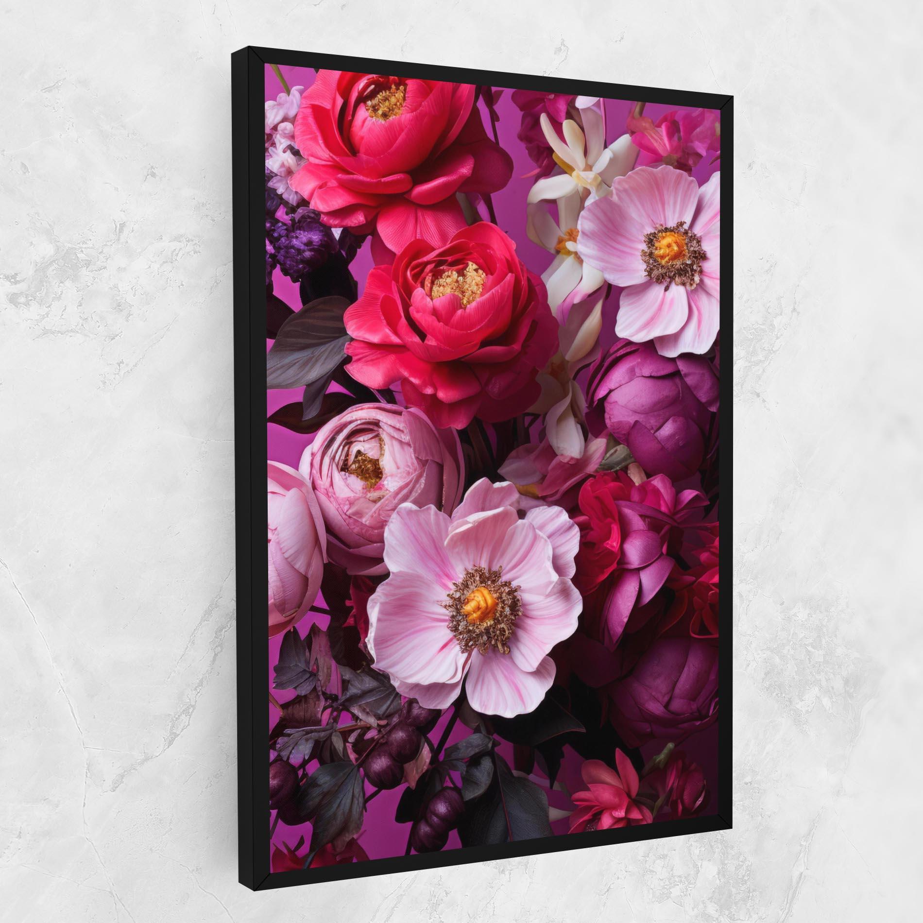 Vászonkép Pink Red Bouquet mockup 1