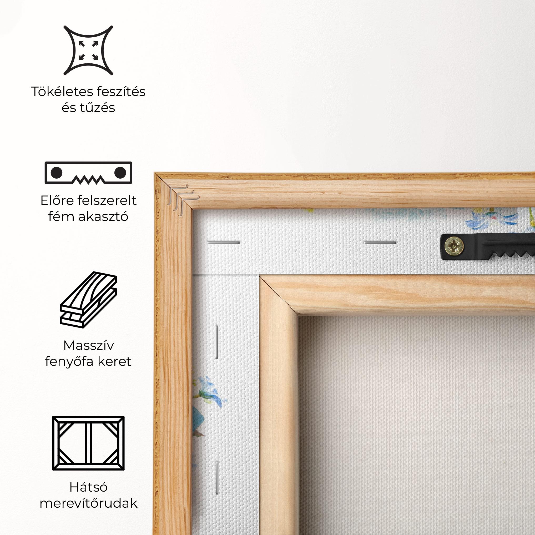 Vászonkép Blue Roses Bouquet mockup 5