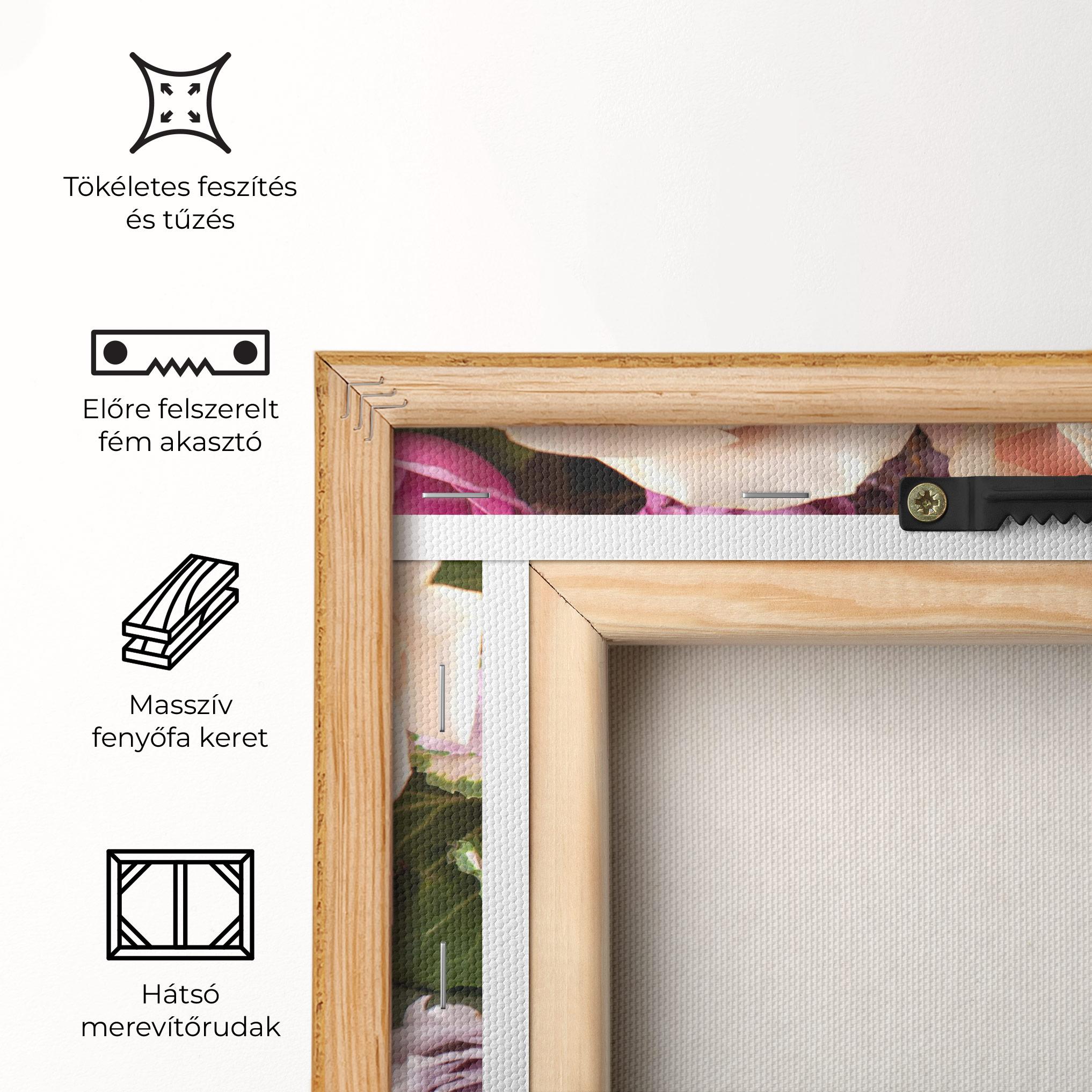 Vászonkép Cream Purple Bouquet mockup 5