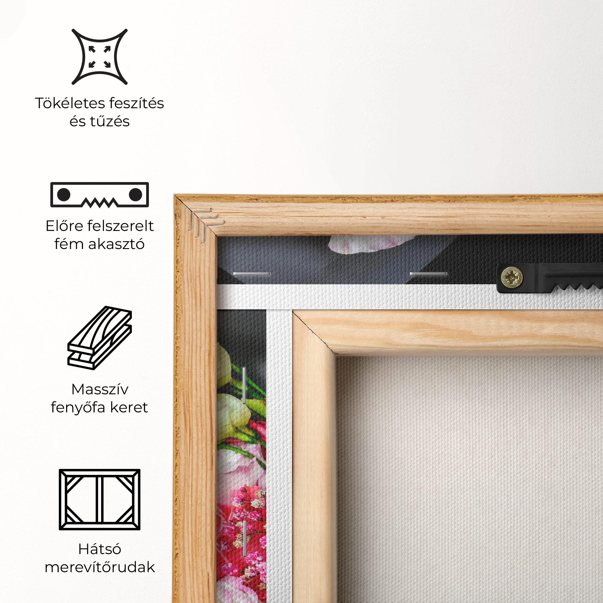 Vászonkép Cute Roses Bouquet mockup 5