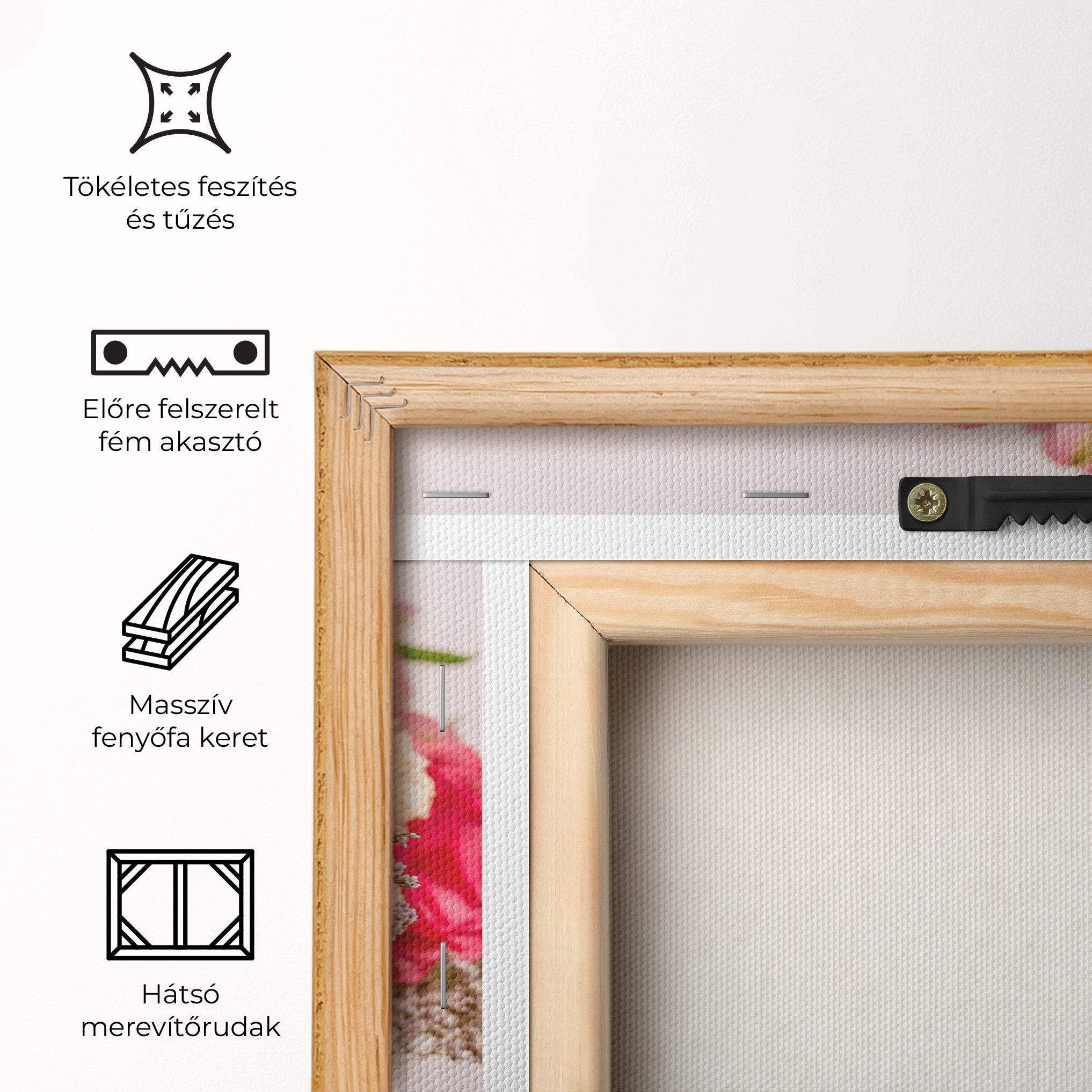 Vászonkép Girly Pink Bouquet mockup 5