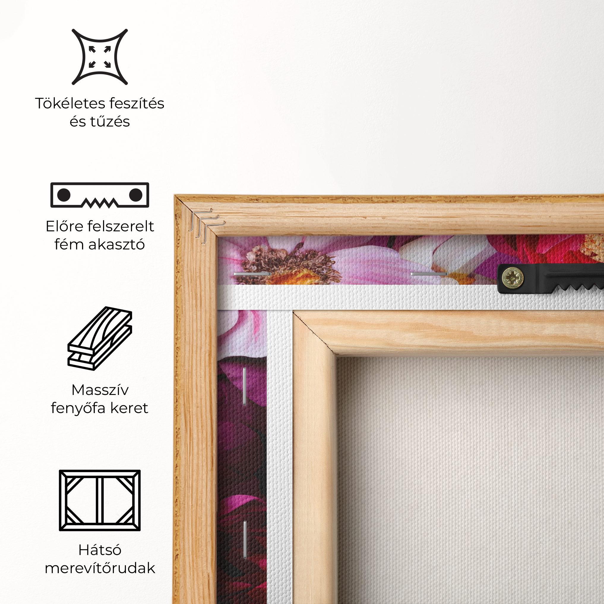 Vászonkép Pink Red Bouquet mockup 5