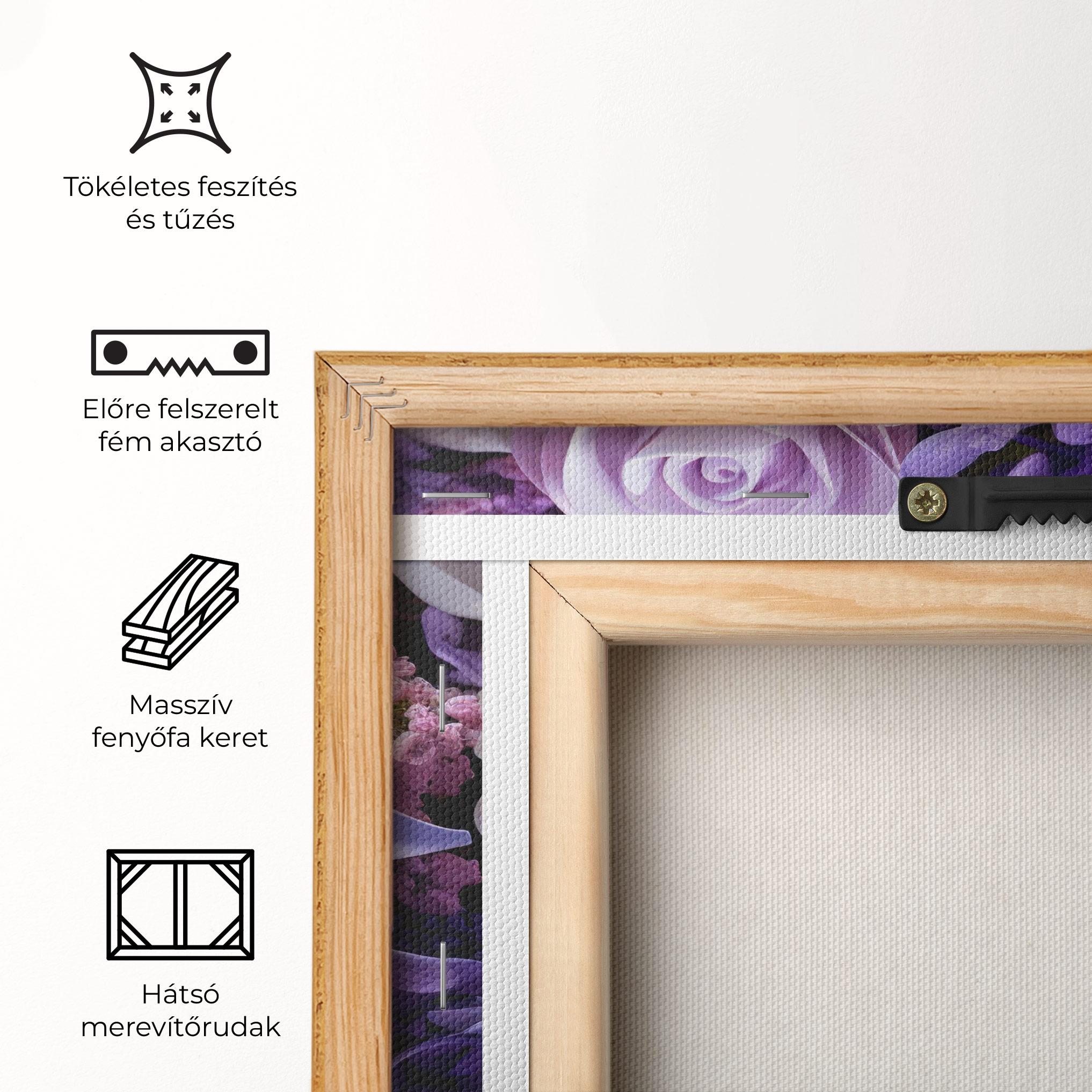 Vászonkép Purple Cute Bouquet mockup 5