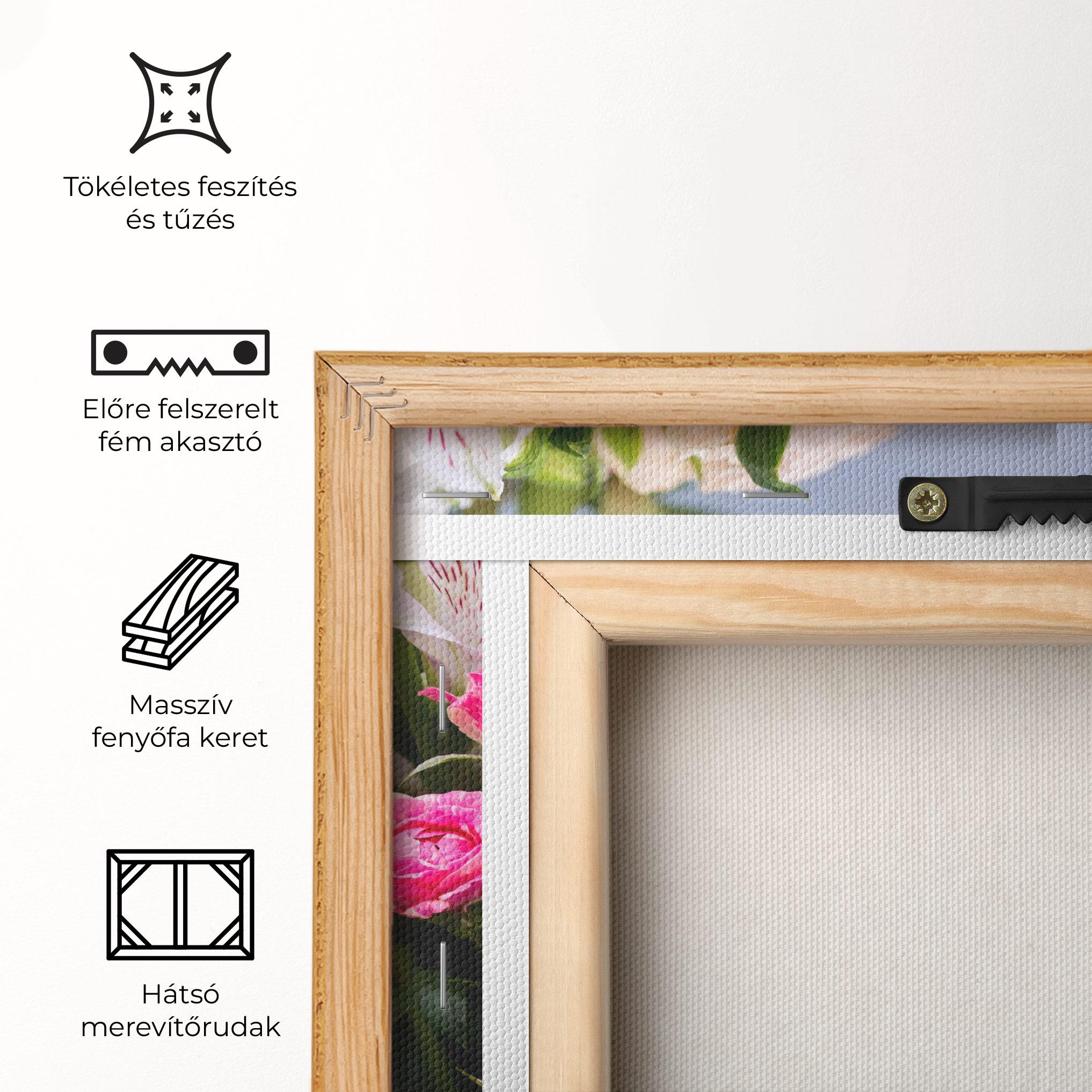 Vászonkép White Pink Bouquet mockup 5