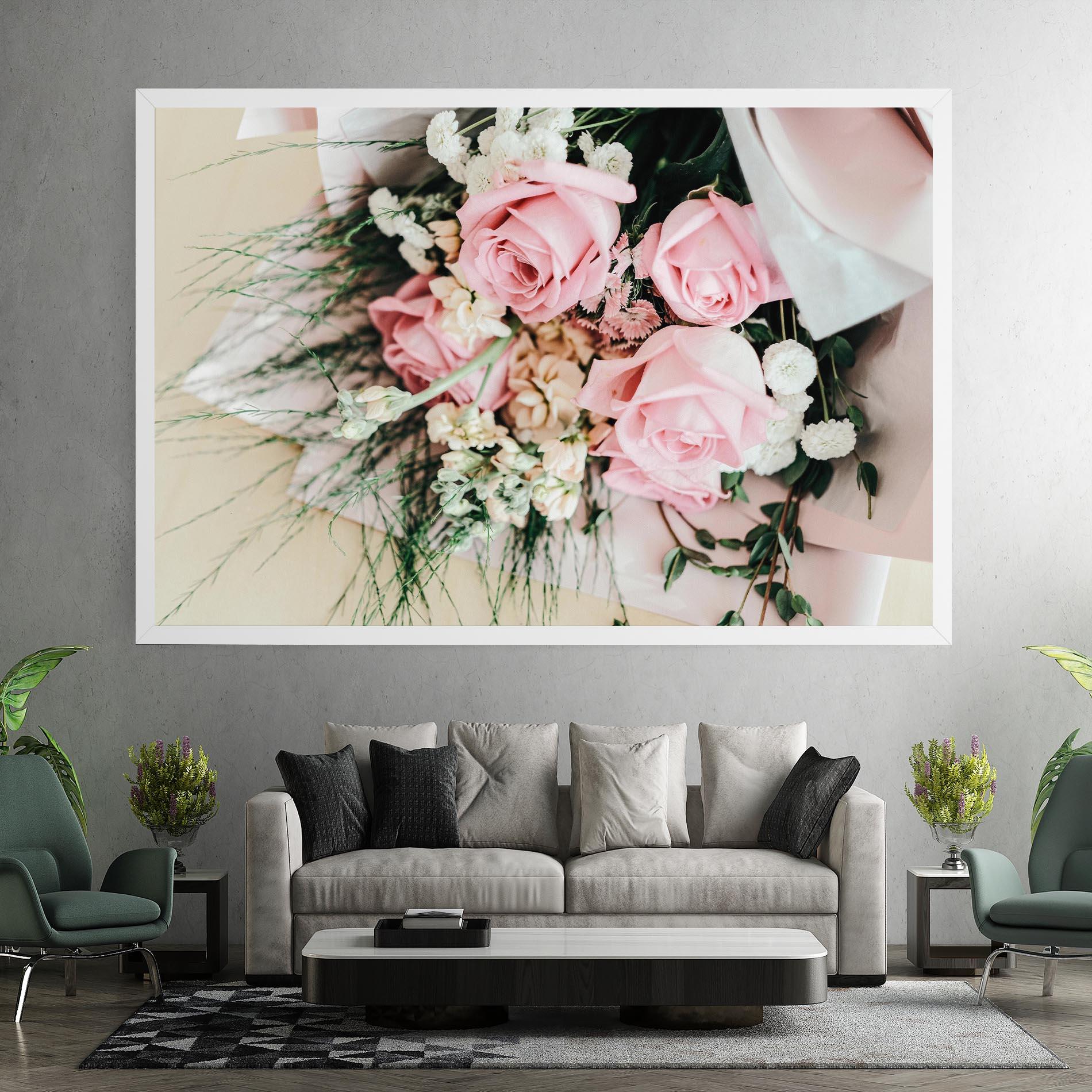 Vászonkép Baby Pink Bouquet mockup 7