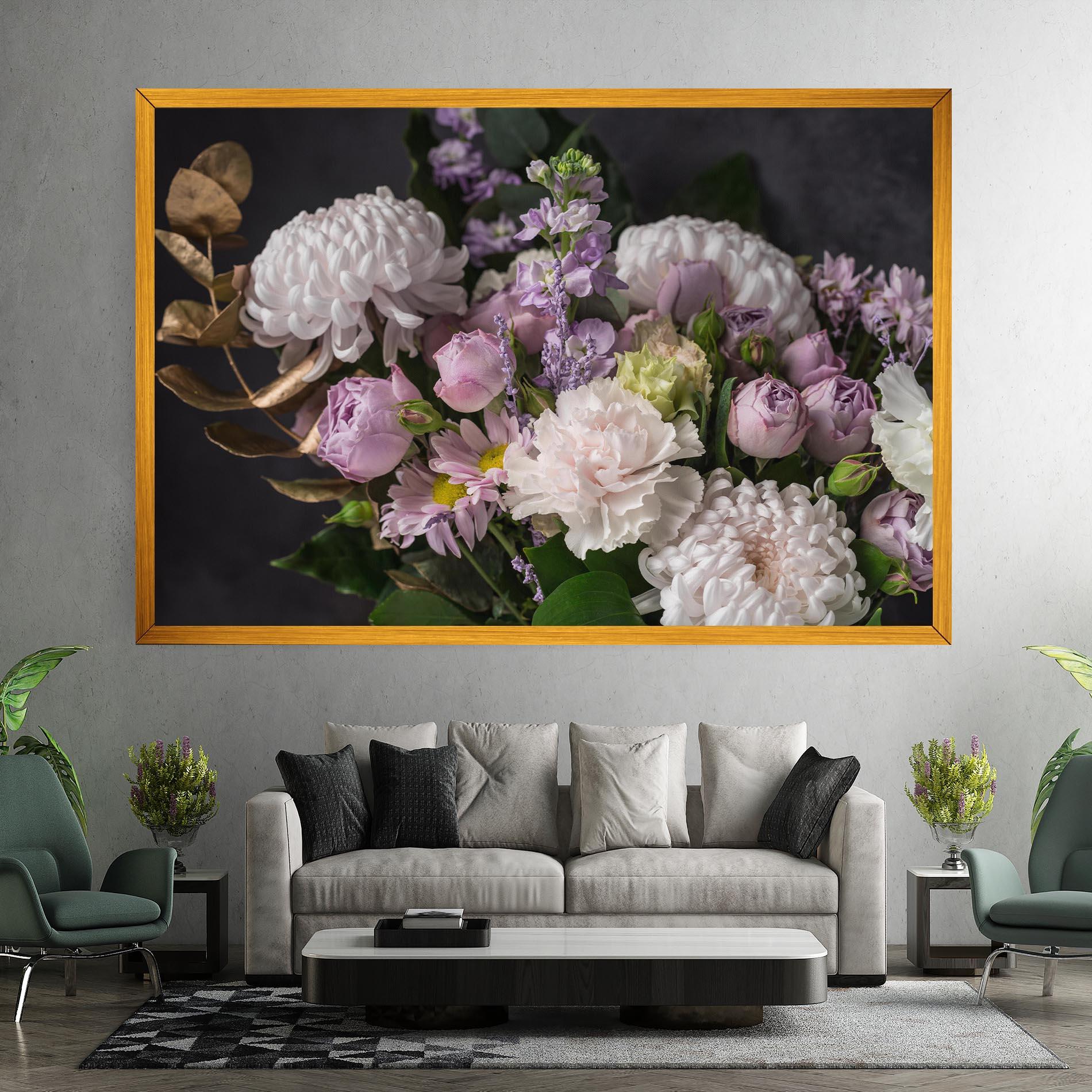 Vászonkép Pastel Purple Bouquet mockup 7