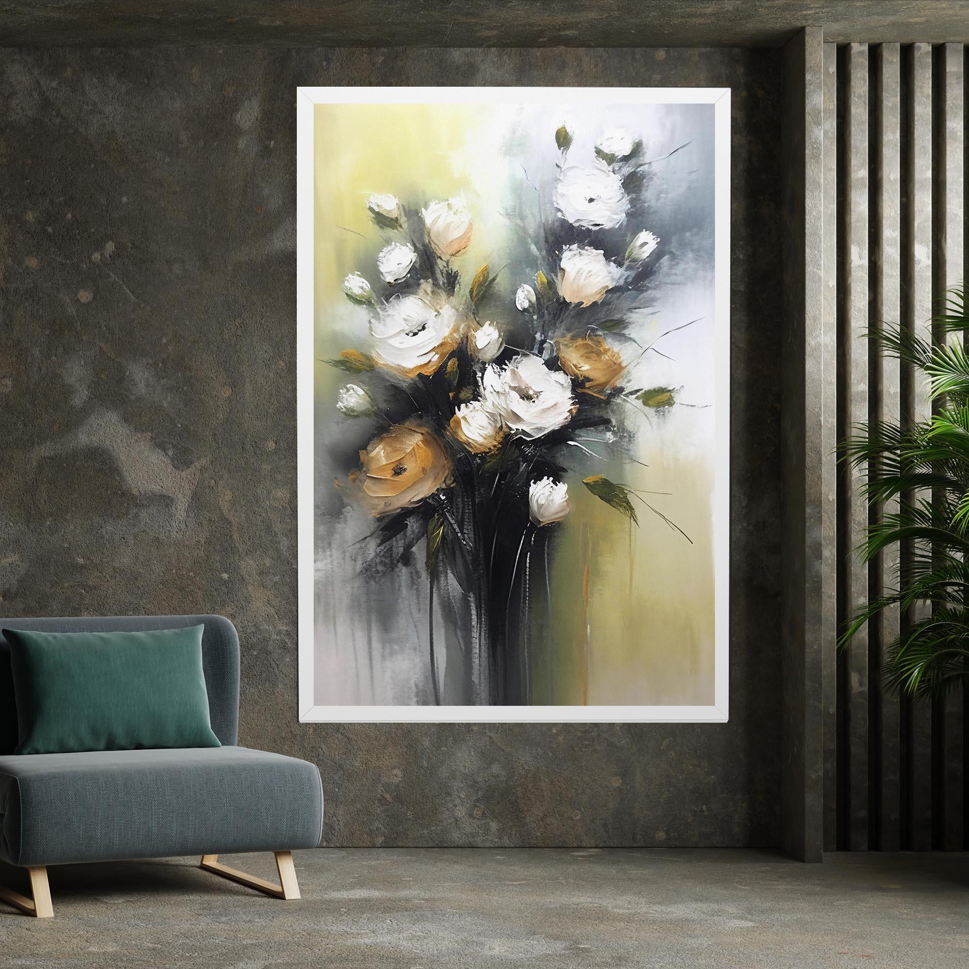 Vászonkép Bouquet Painting mockup 7