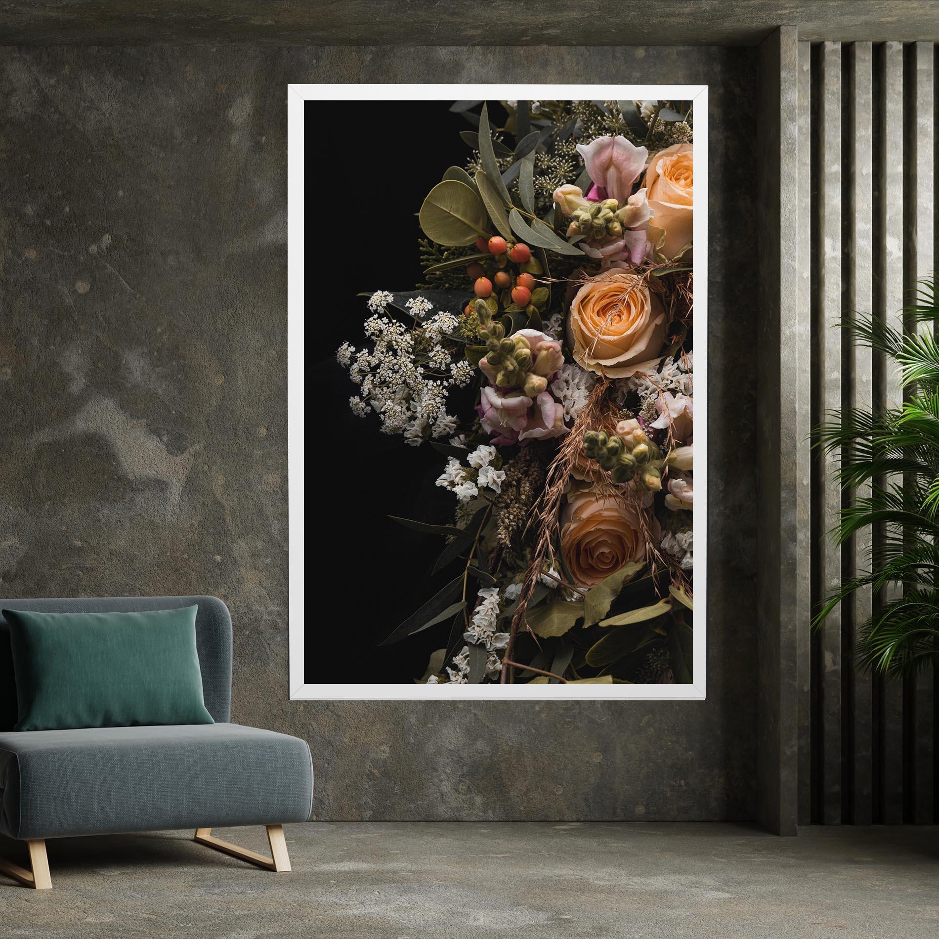 Vászonkép Dark Flower Bouquet mockup 7