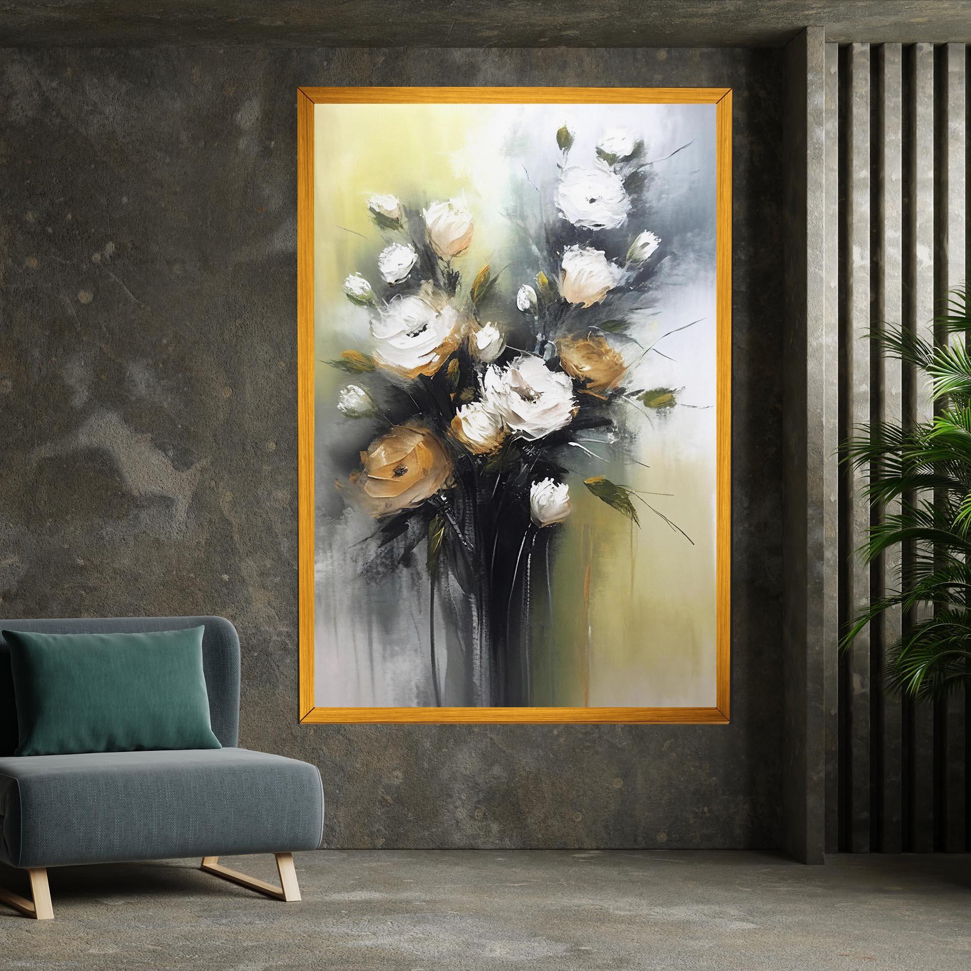 Vászonkép Bouquet Painting mockup 7