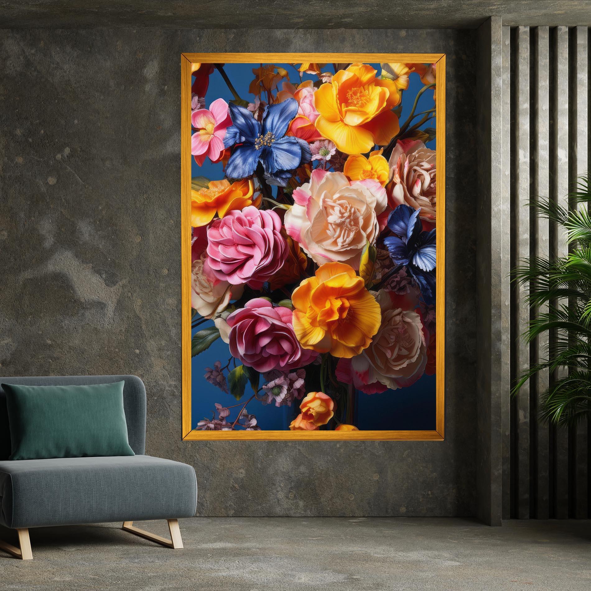 Vászonkép Colorful Flower Bouquet mockup 7