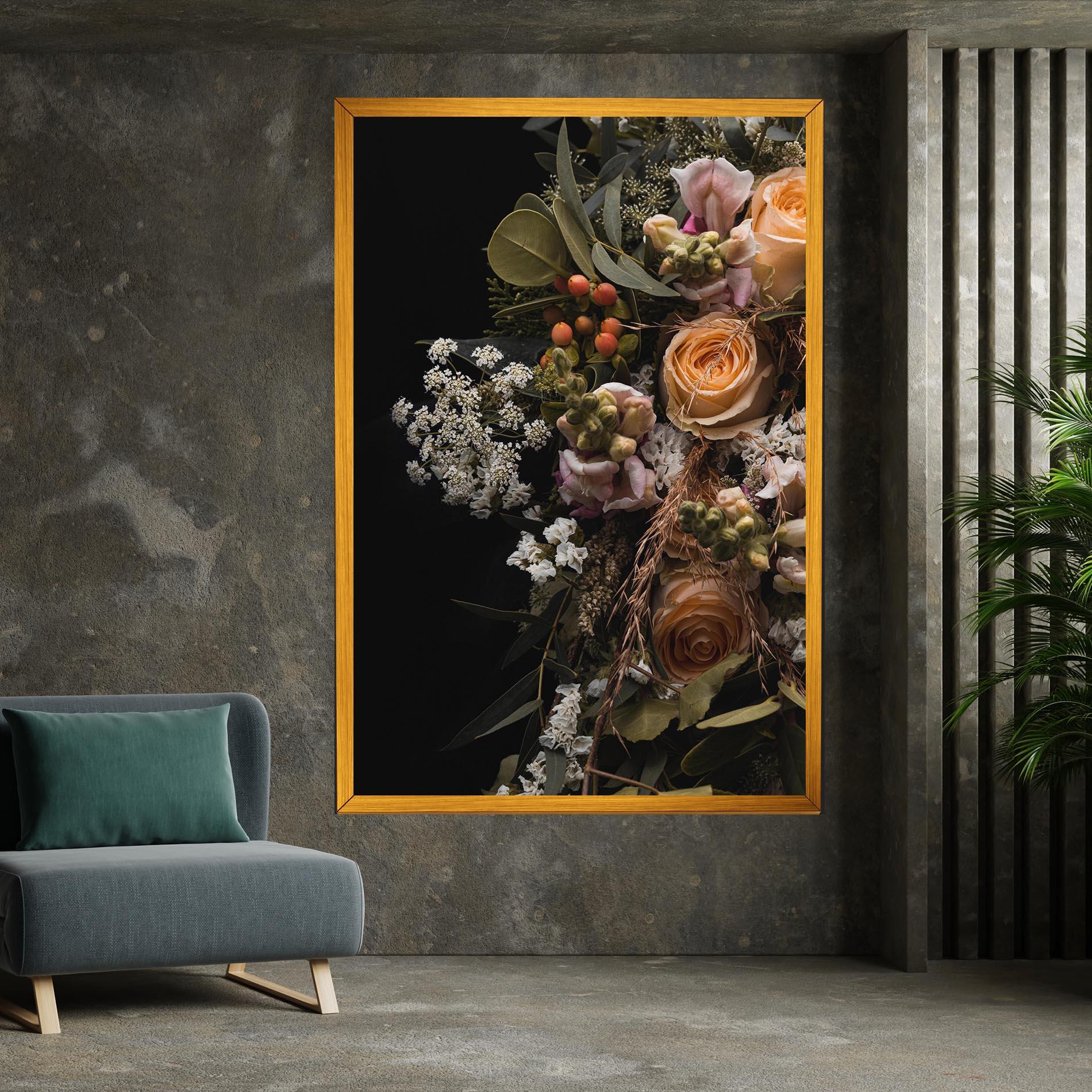 Vászonkép Dark Flower Bouquet mockup 7