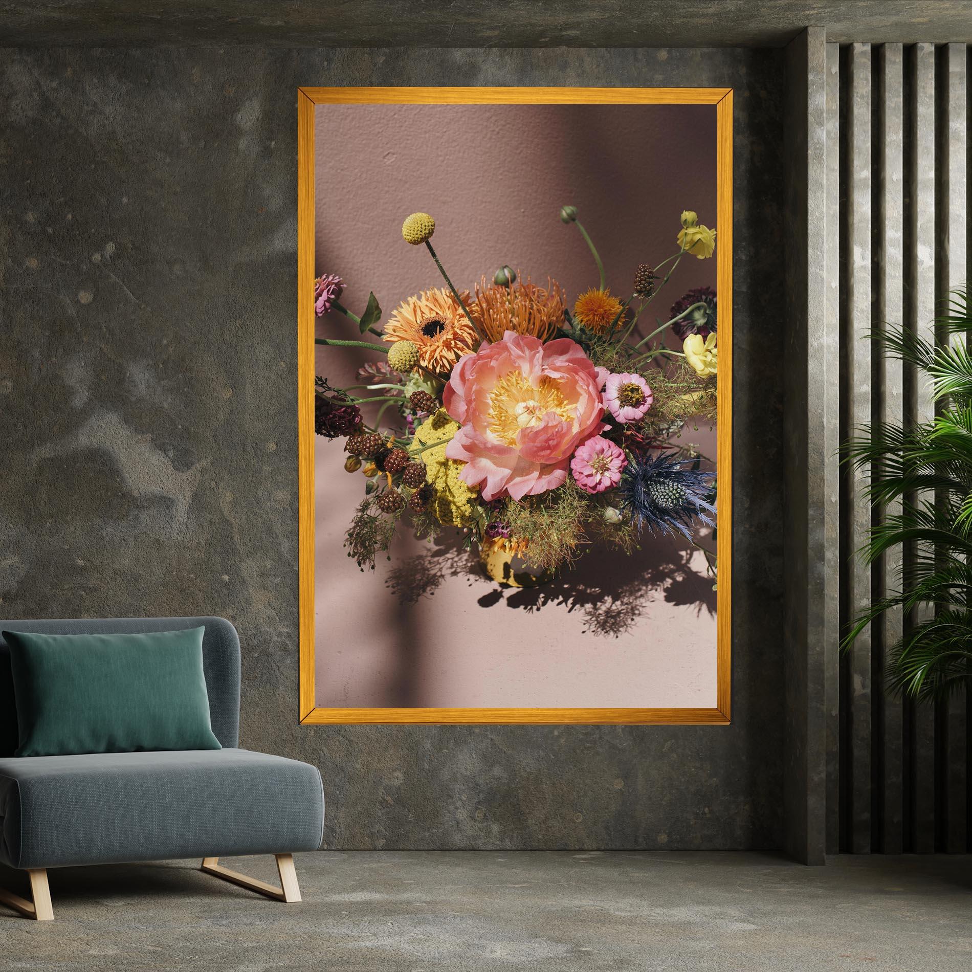 Vászonkép Pastel Orange Bouquet mockup 7