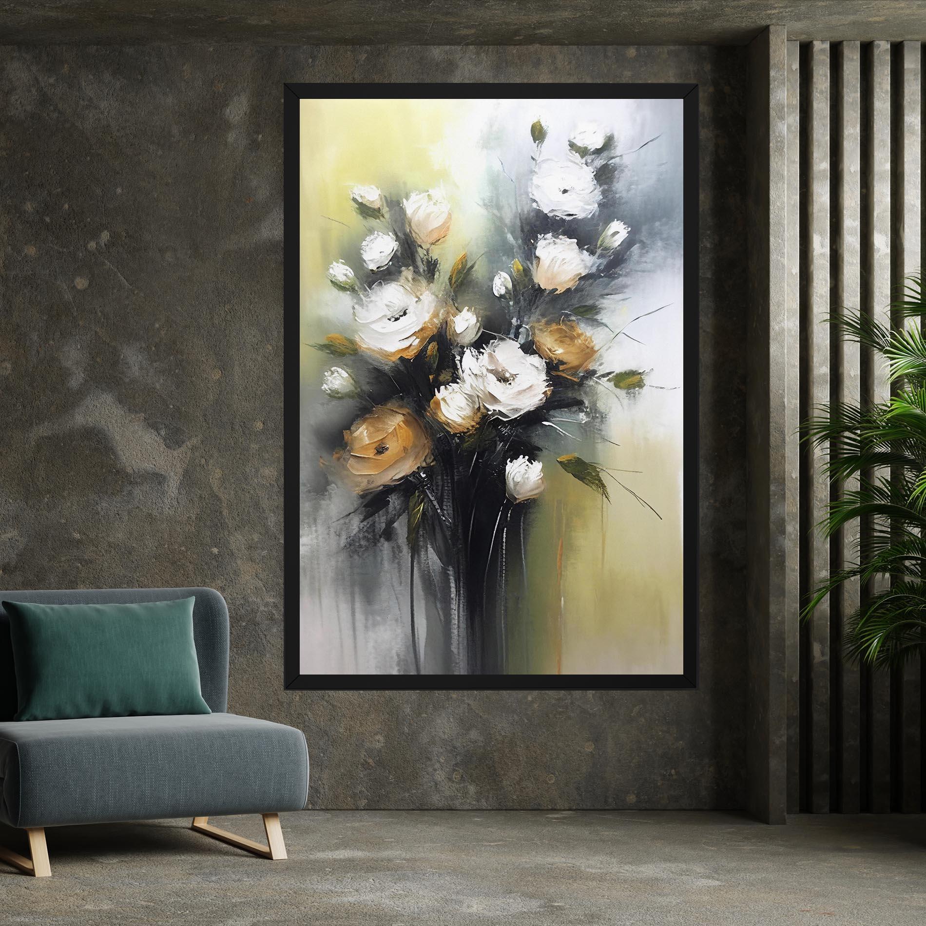 Vászonkép Bouquet Painting mockup 7