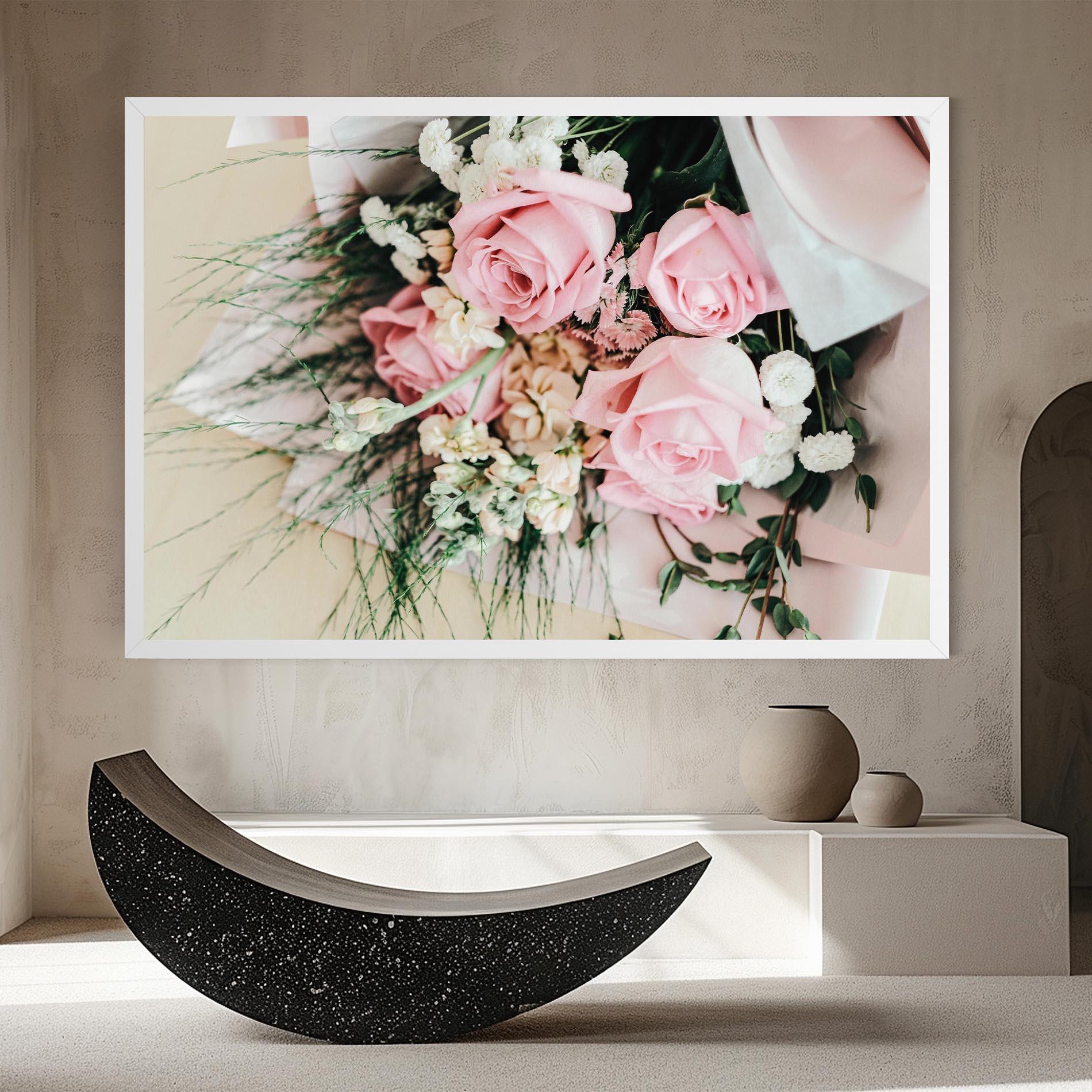 Vászonkép Baby Pink Bouquet mockup 8