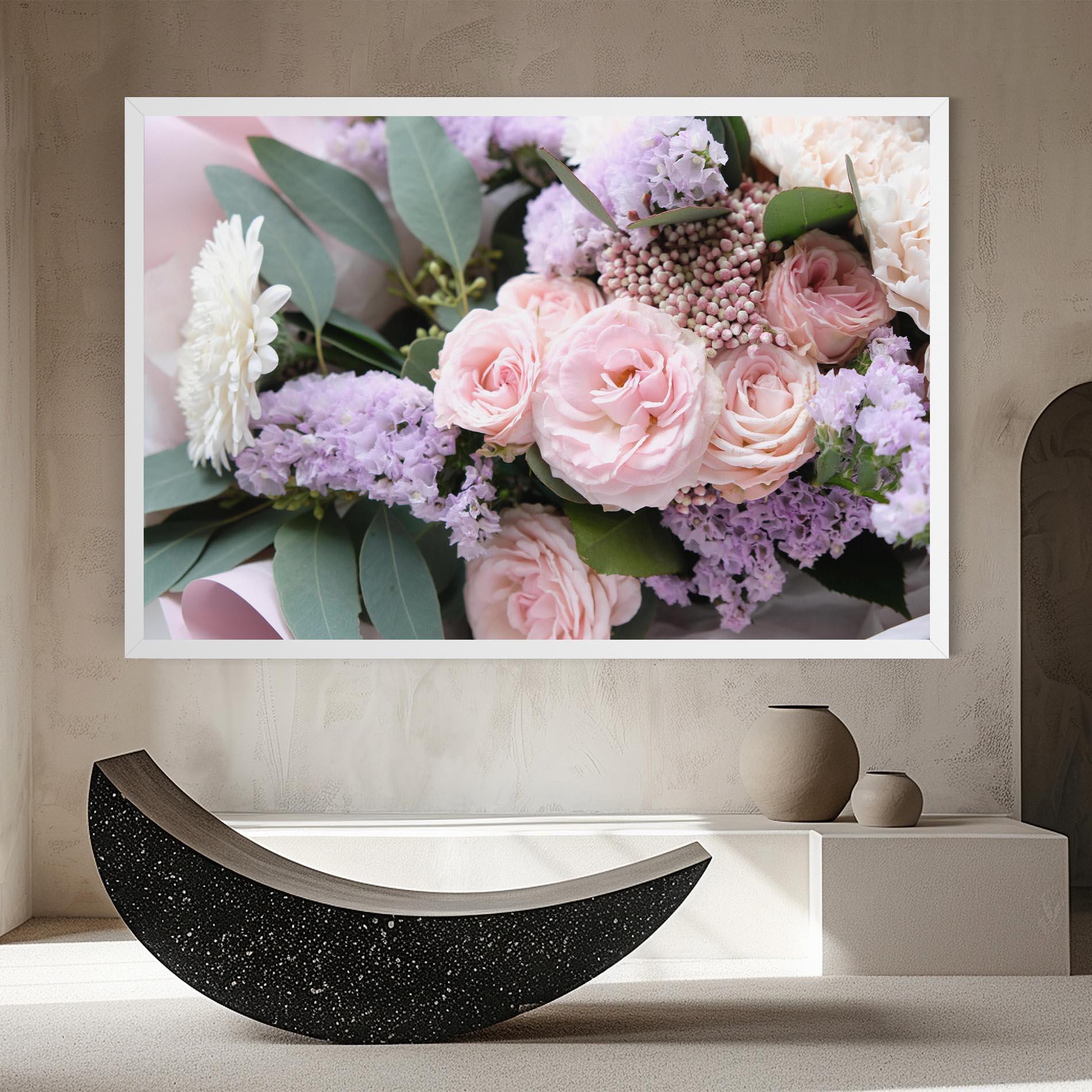 Vászonkép Beautiful Pink Roses mockup 8