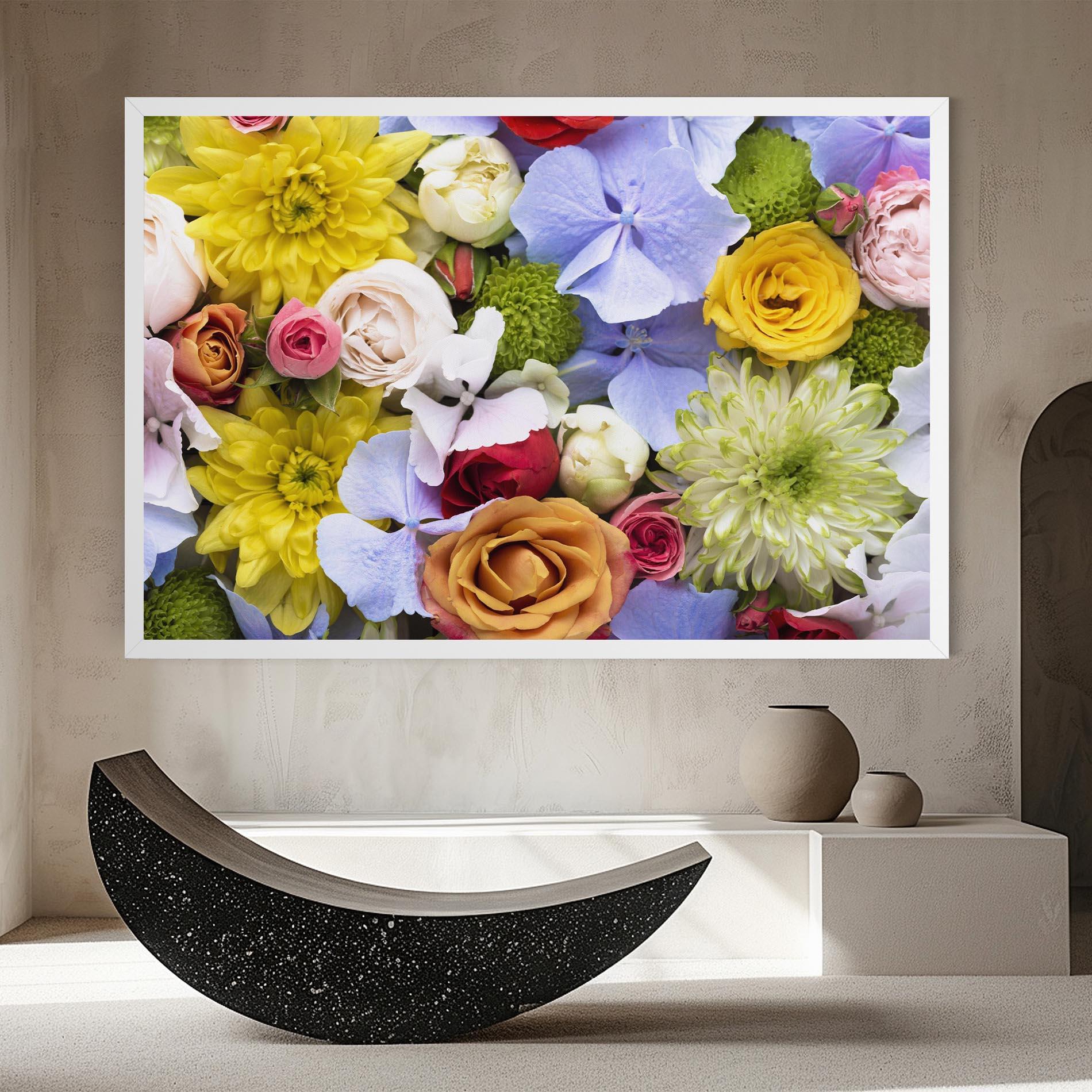 Vászonkép Color Mix Flower Bouquet mockup 8