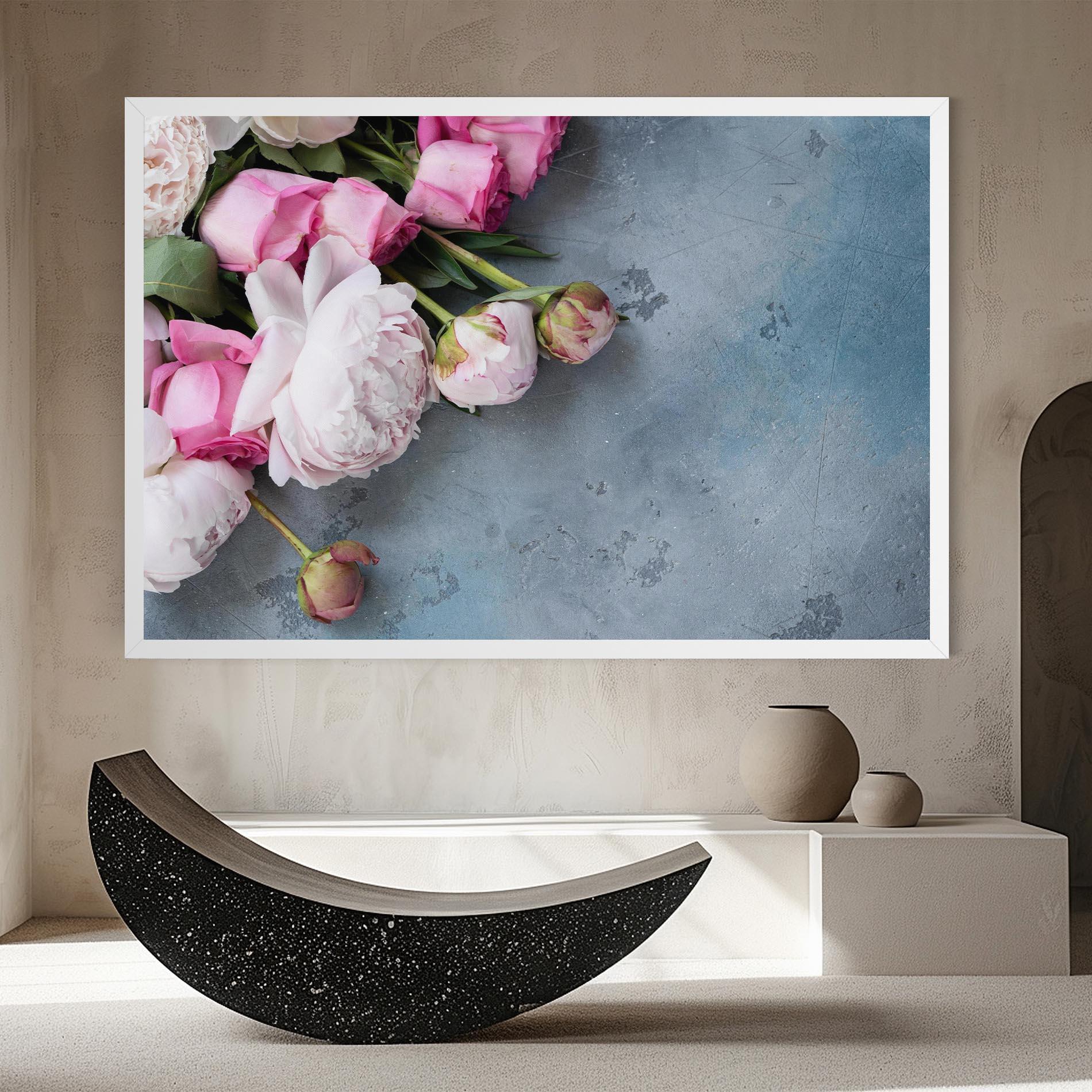 Vászonkép Cute Pink Peonies mockup 8