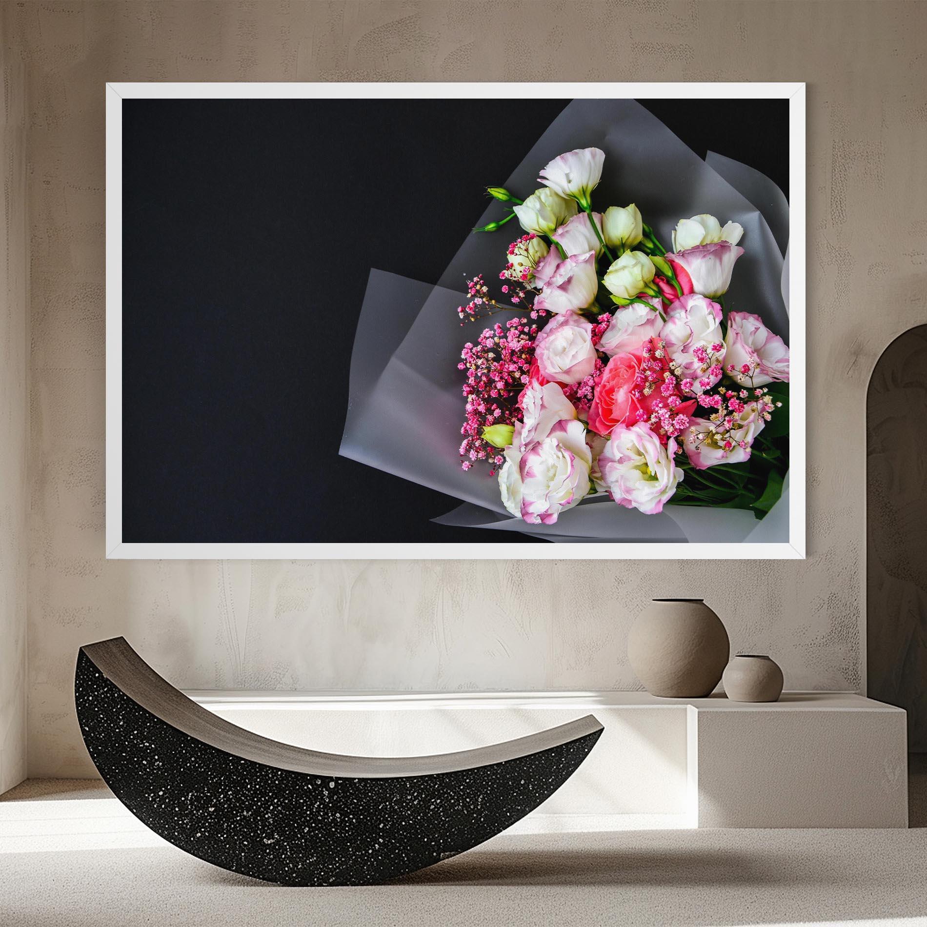 Vászonkép Cute Roses Bouquet mockup 8