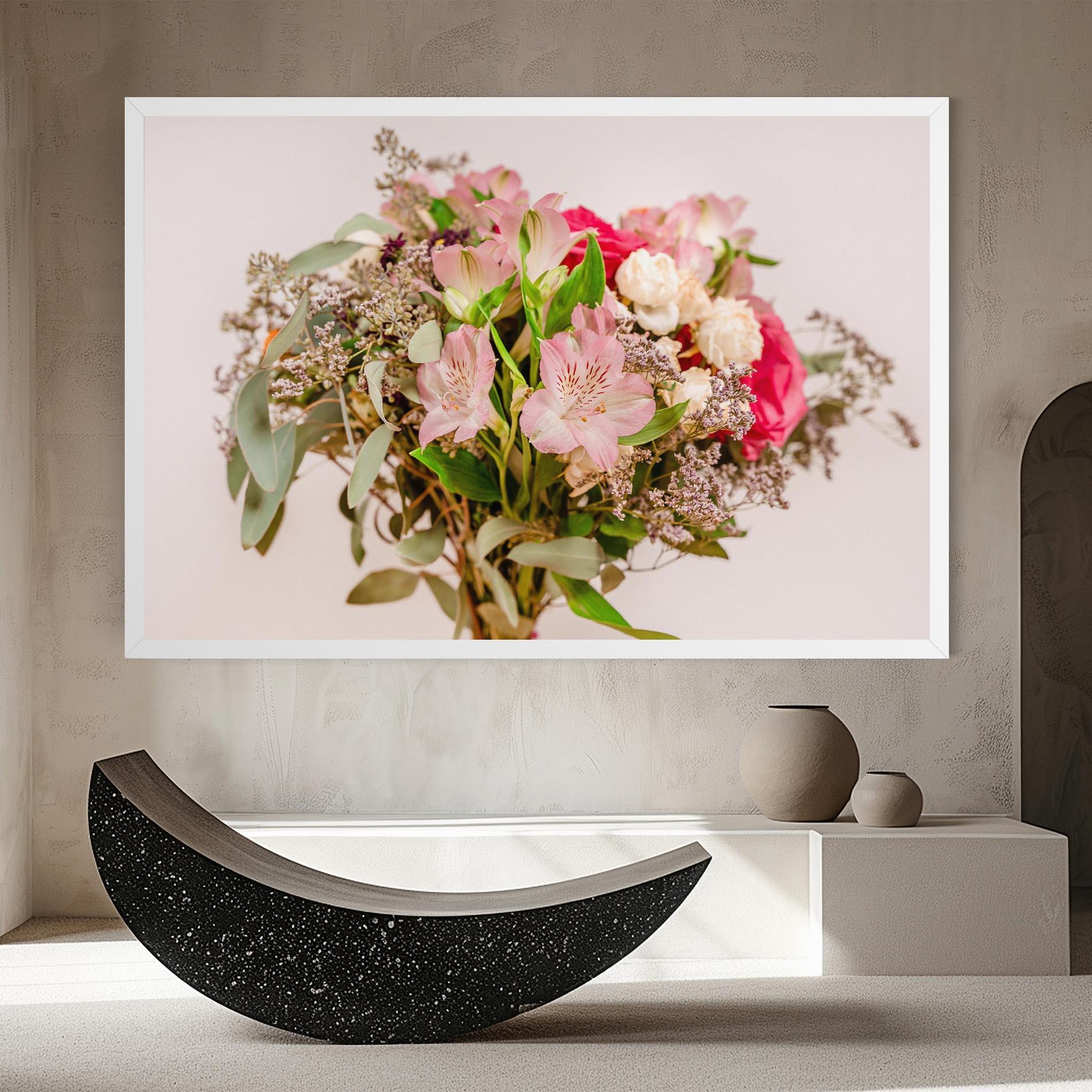 Vászonkép Girly Pink Bouquet mockup 8