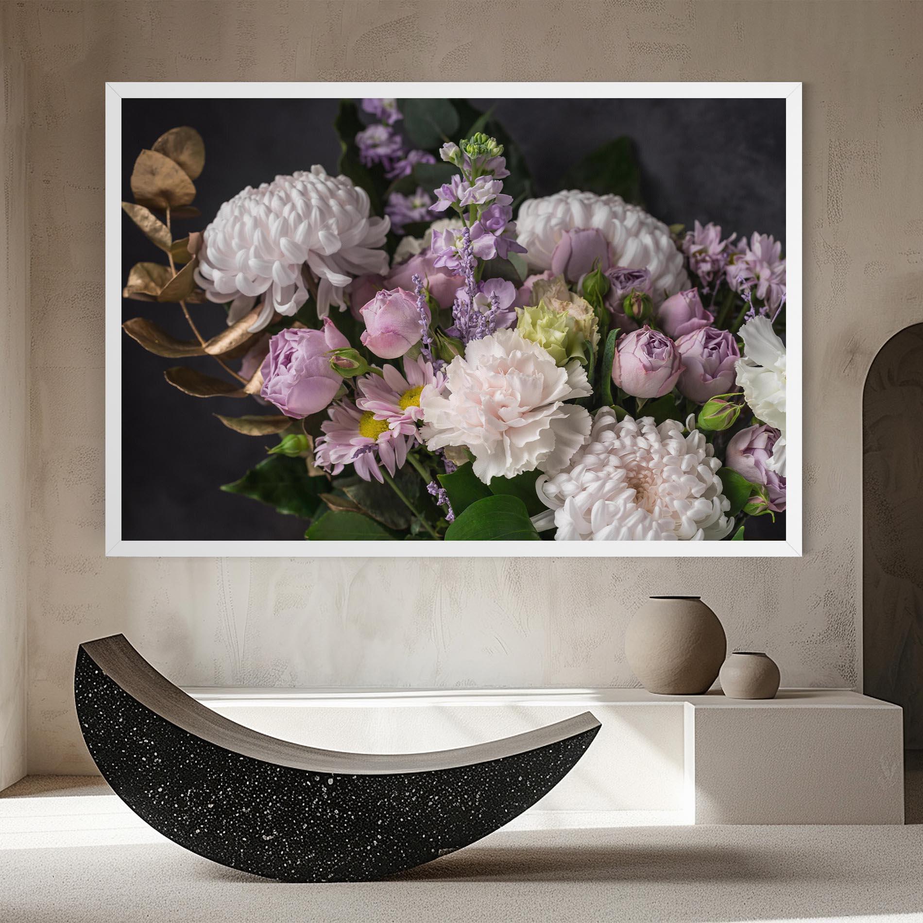 Vászonkép Pastel Purple Bouquet mockup 8