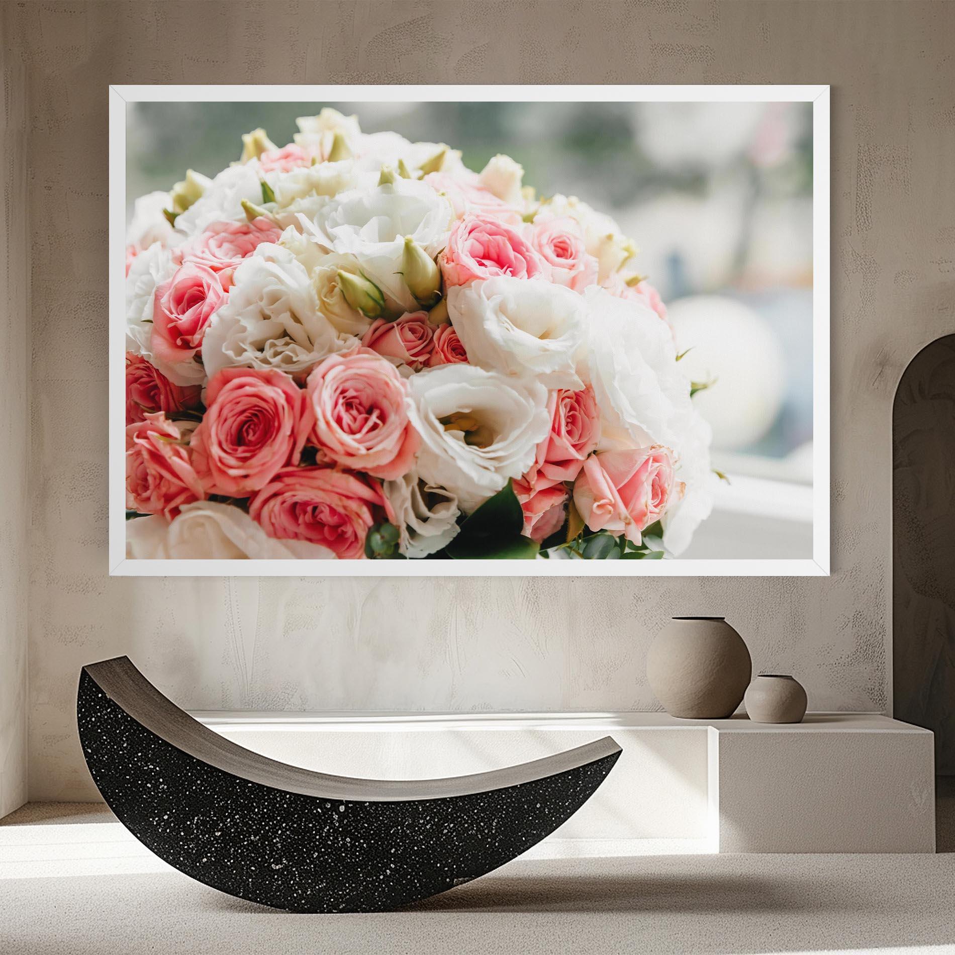 Vászonkép Pink Beautiful Bouquet mockup 8