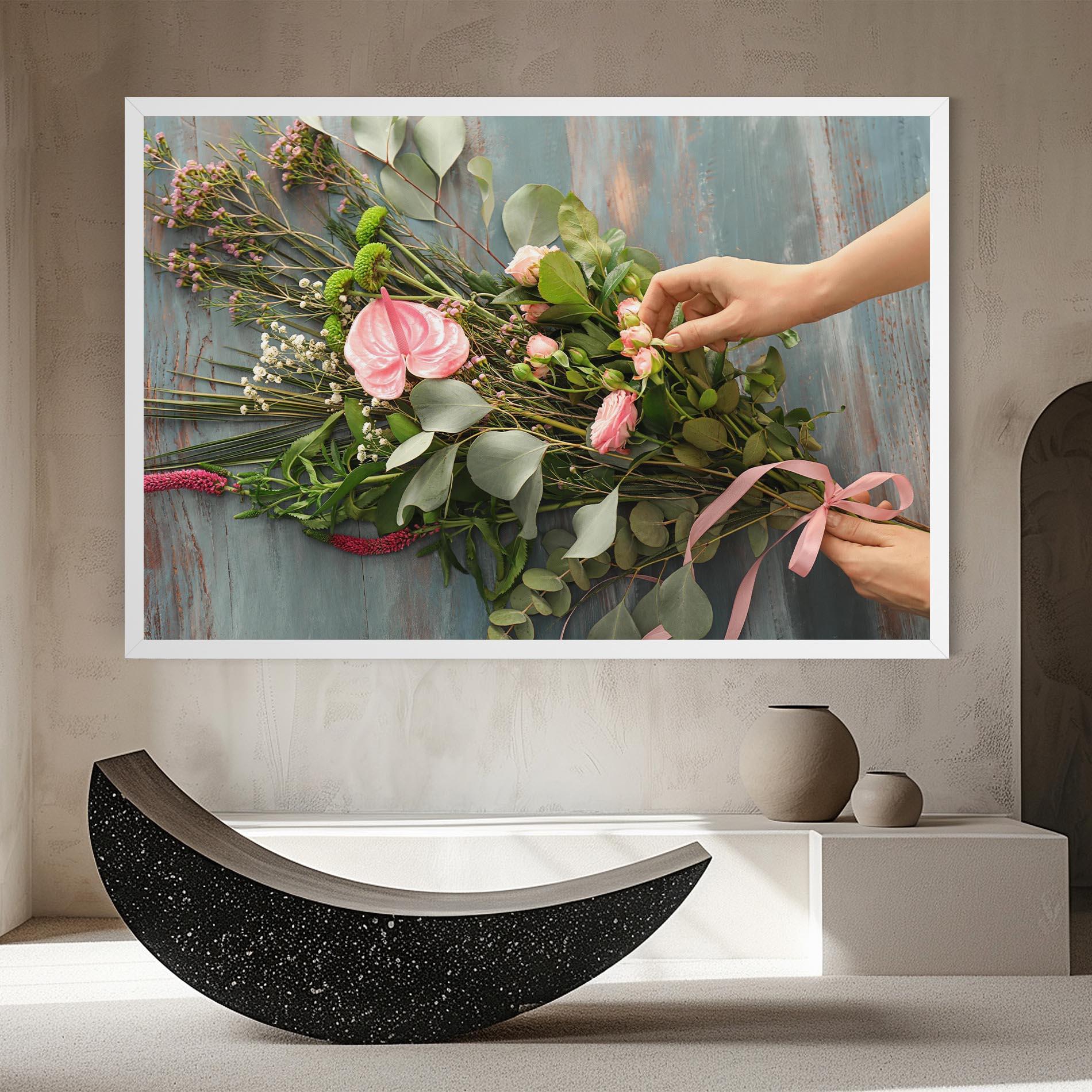 Vászonkép Preparing Bouquet mockup 8