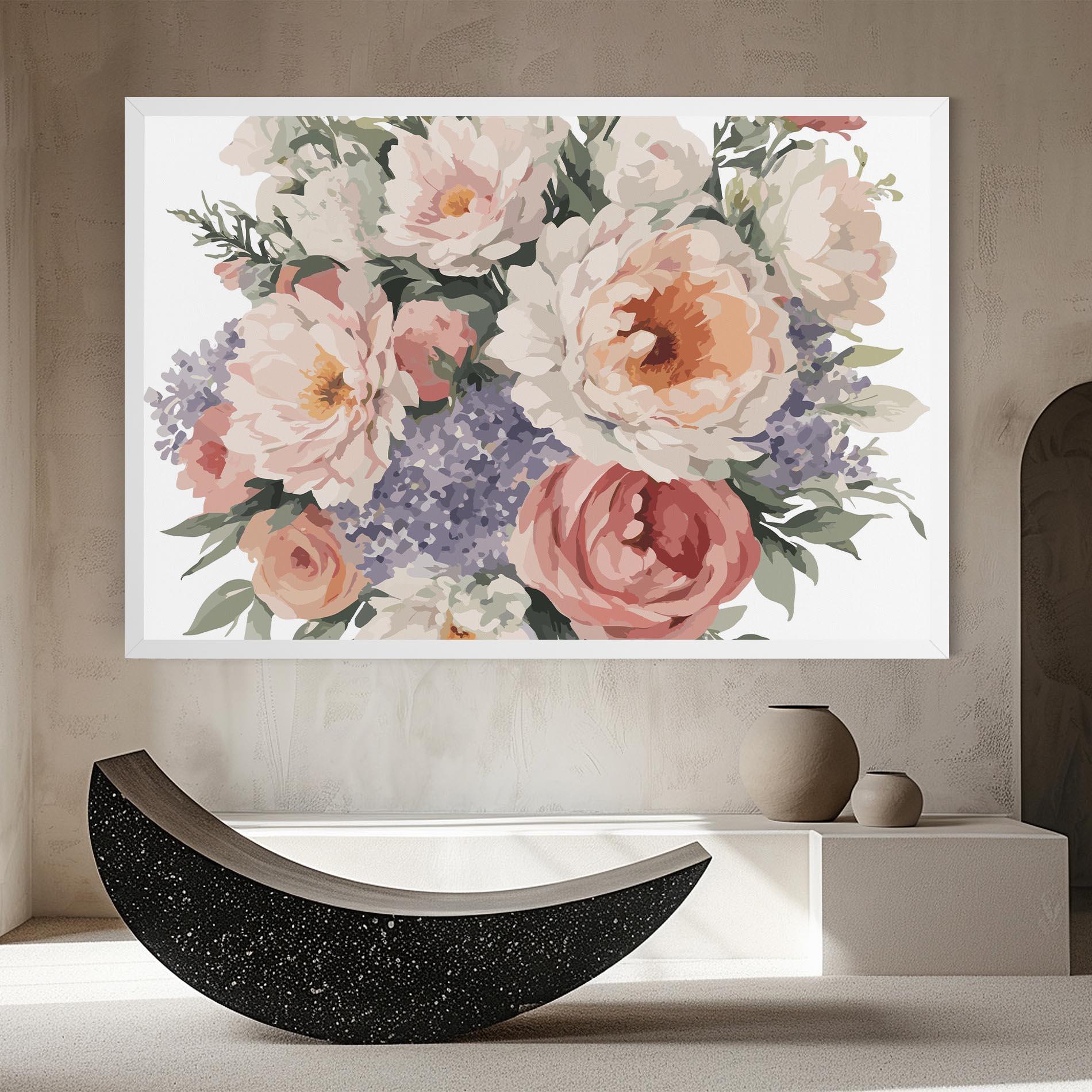 Vászonkép Pretty Watercolor Bouquet mockup 8