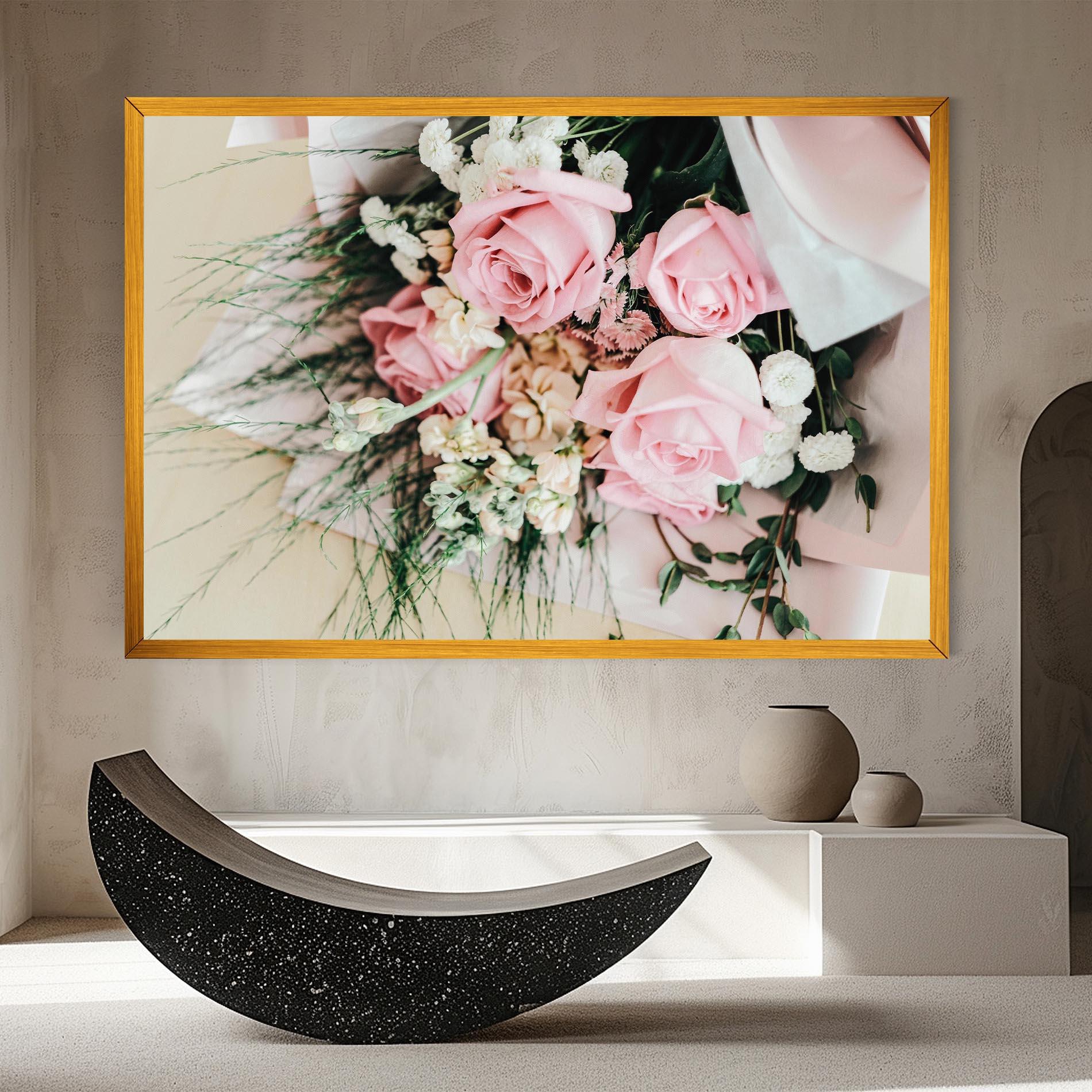 Vászonkép Baby Pink Bouquet mockup 8