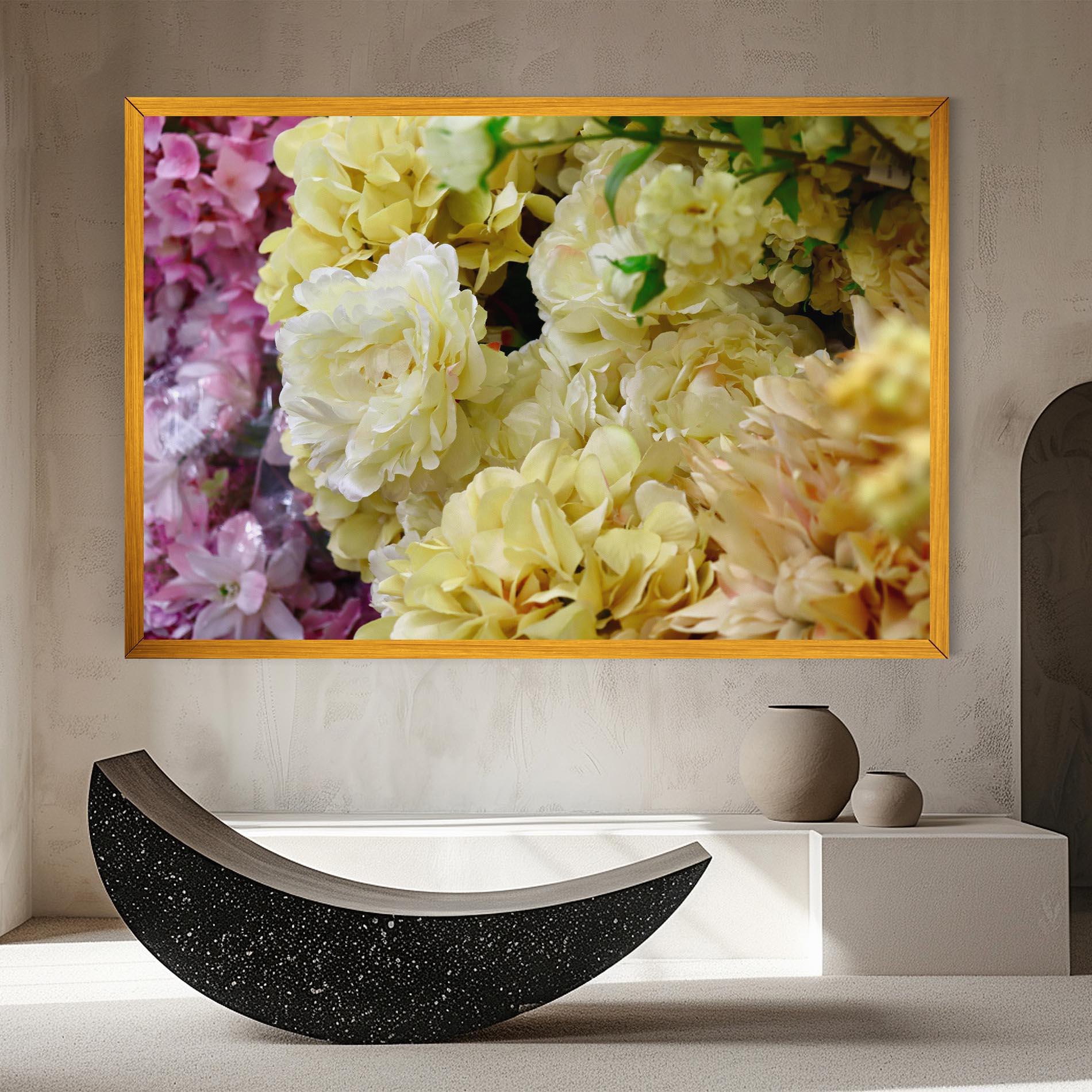 Vászonkép Beautiful Yellow Pastel mockup 8