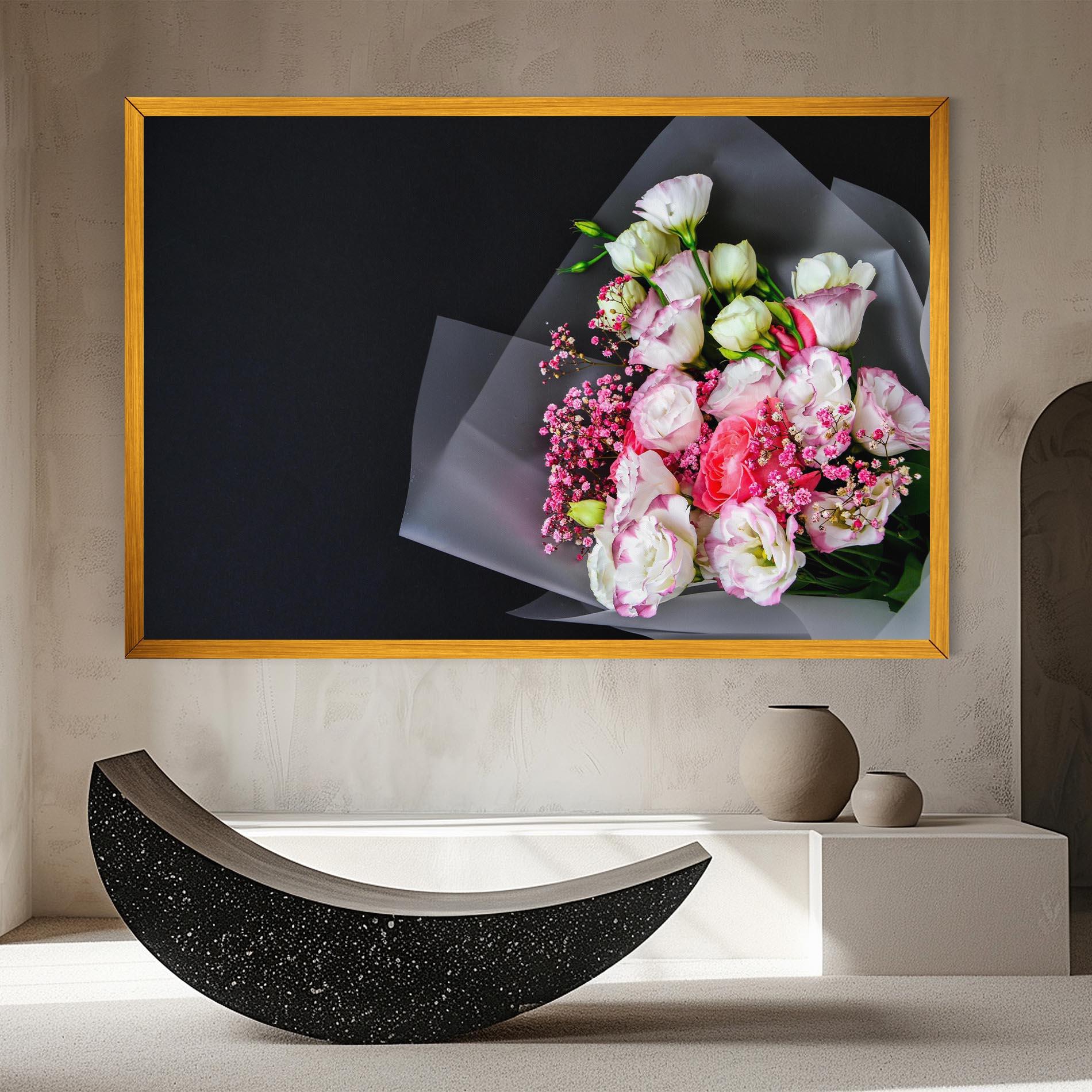 Vászonkép Cute Roses Bouquet mockup 8