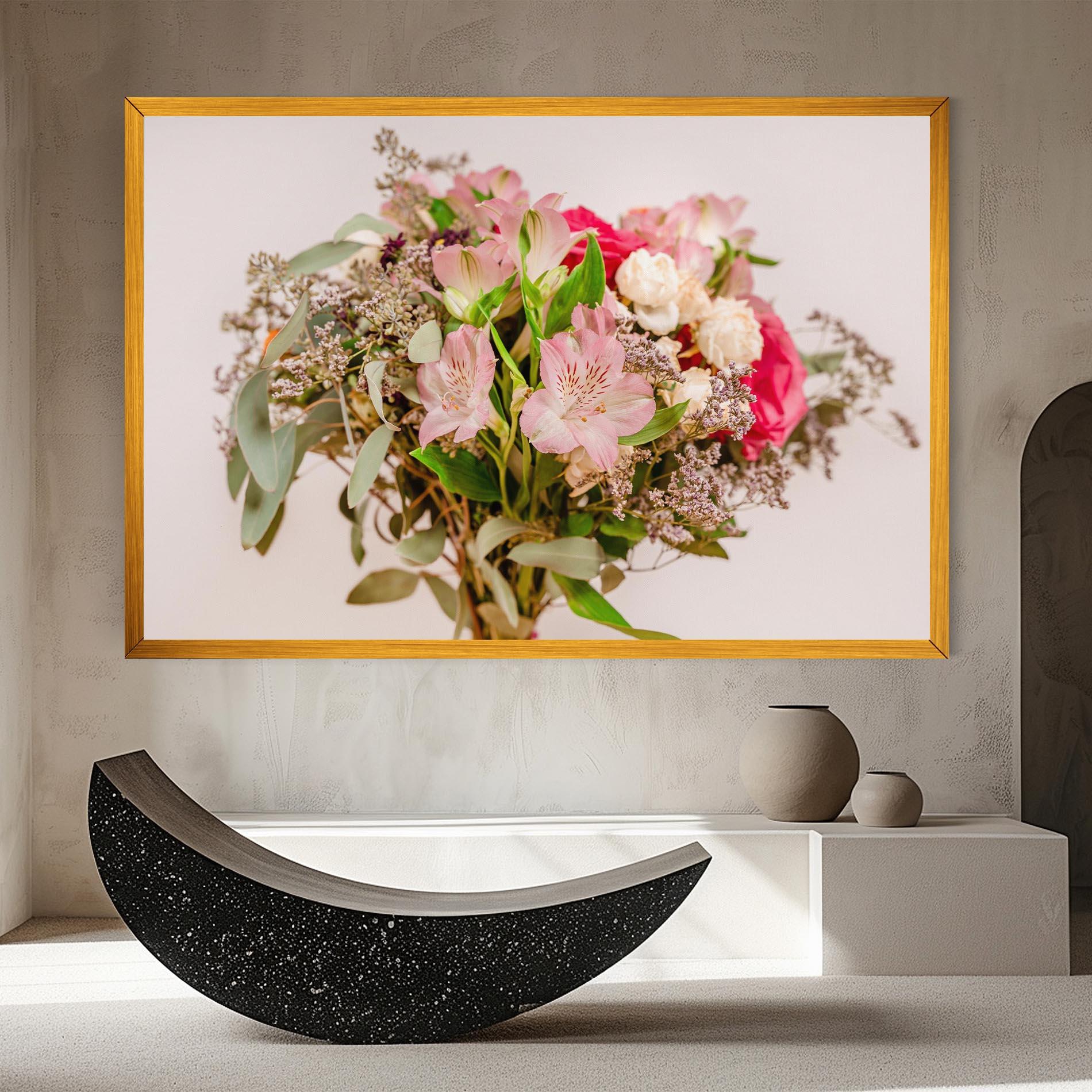 Vászonkép Girly Pink Bouquet mockup 8