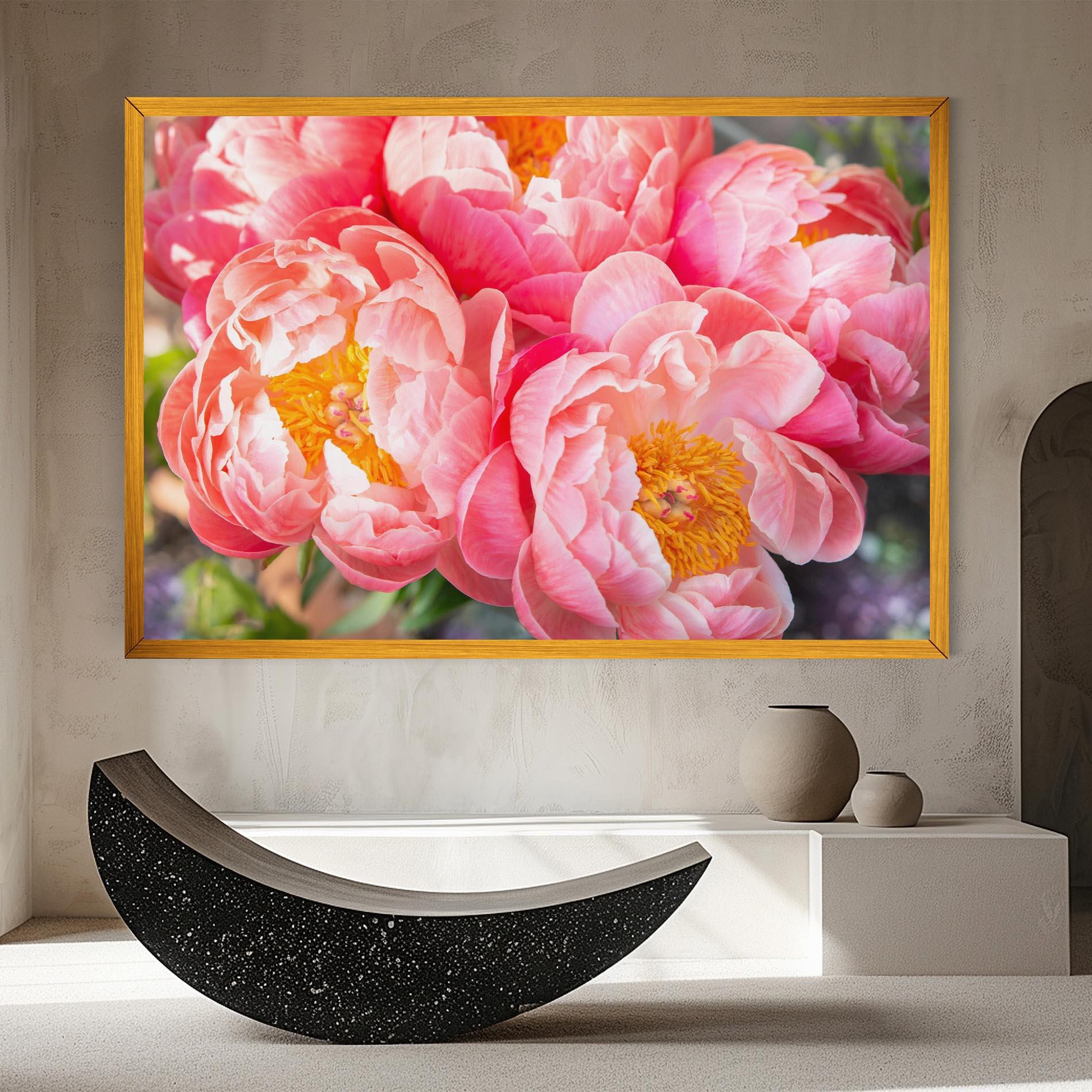 Vászonkép Opened Peonies Bouquet mockup 8