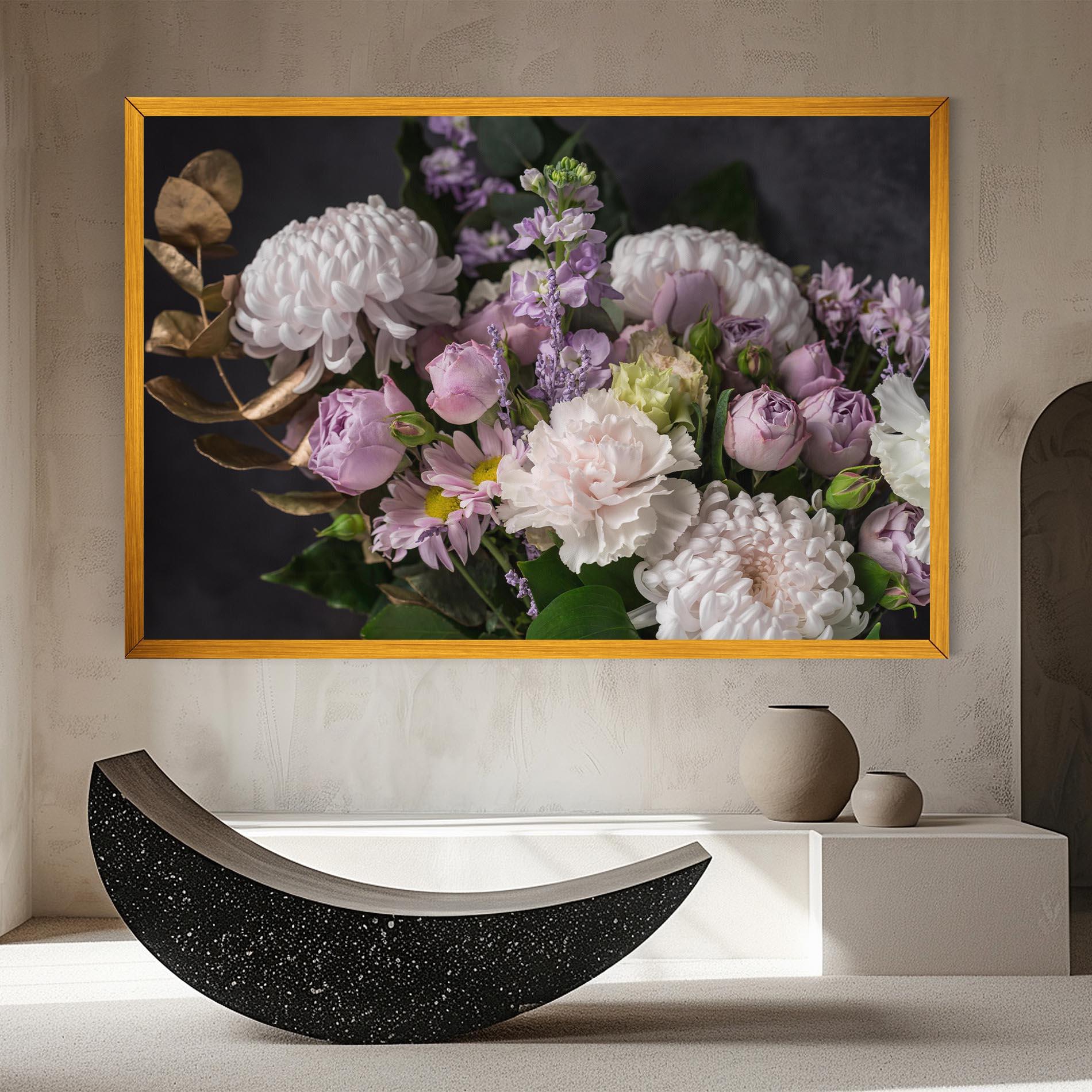 Vászonkép Pastel Purple Bouquet mockup 8