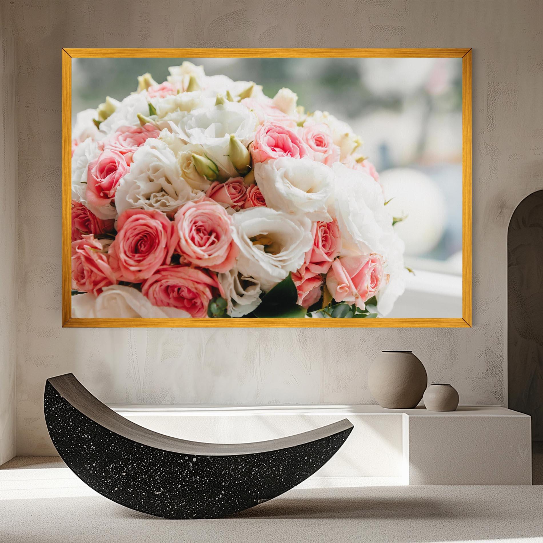 Vászonkép Pink Beautiful Bouquet mockup 8