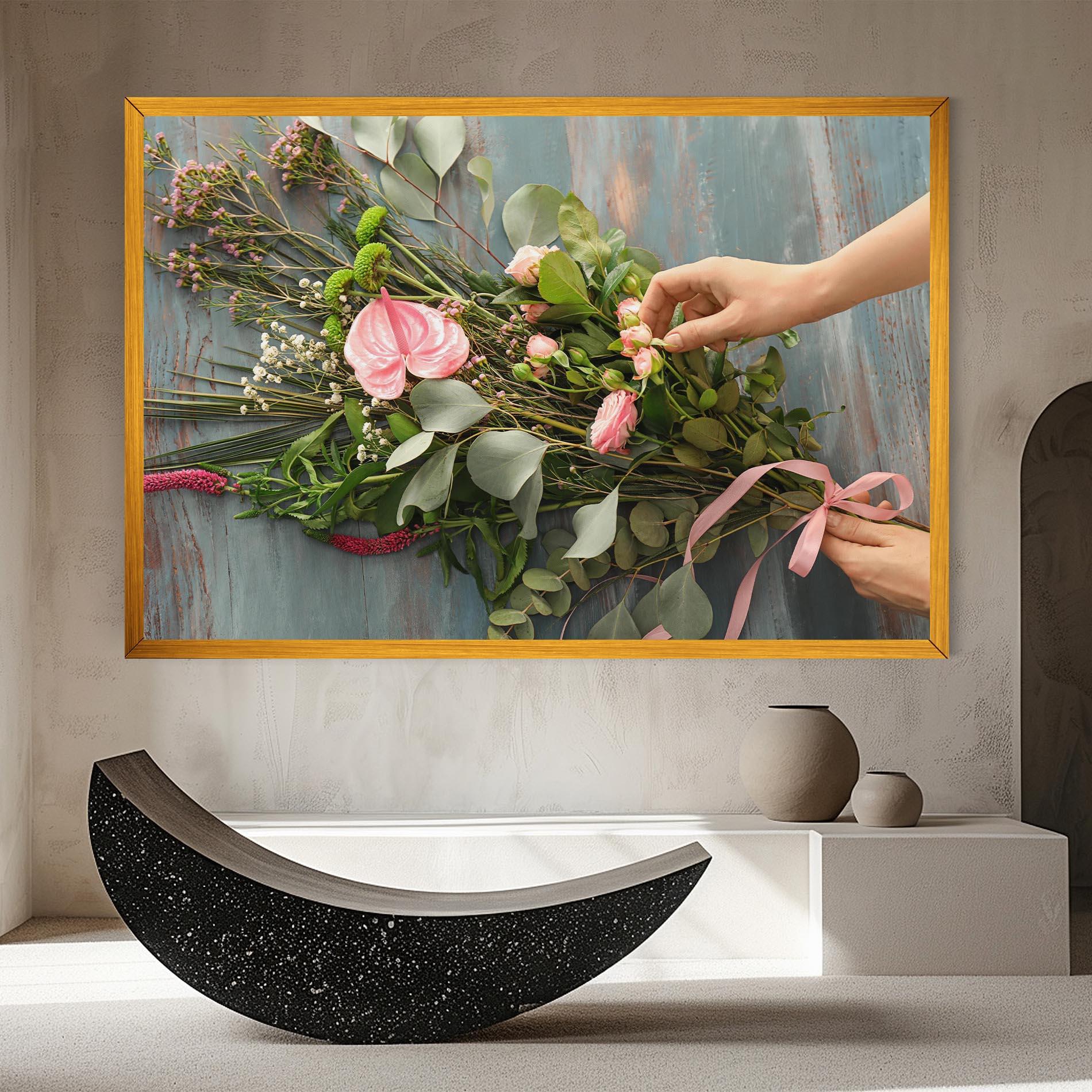 Vászonkép Preparing Bouquet mockup 8