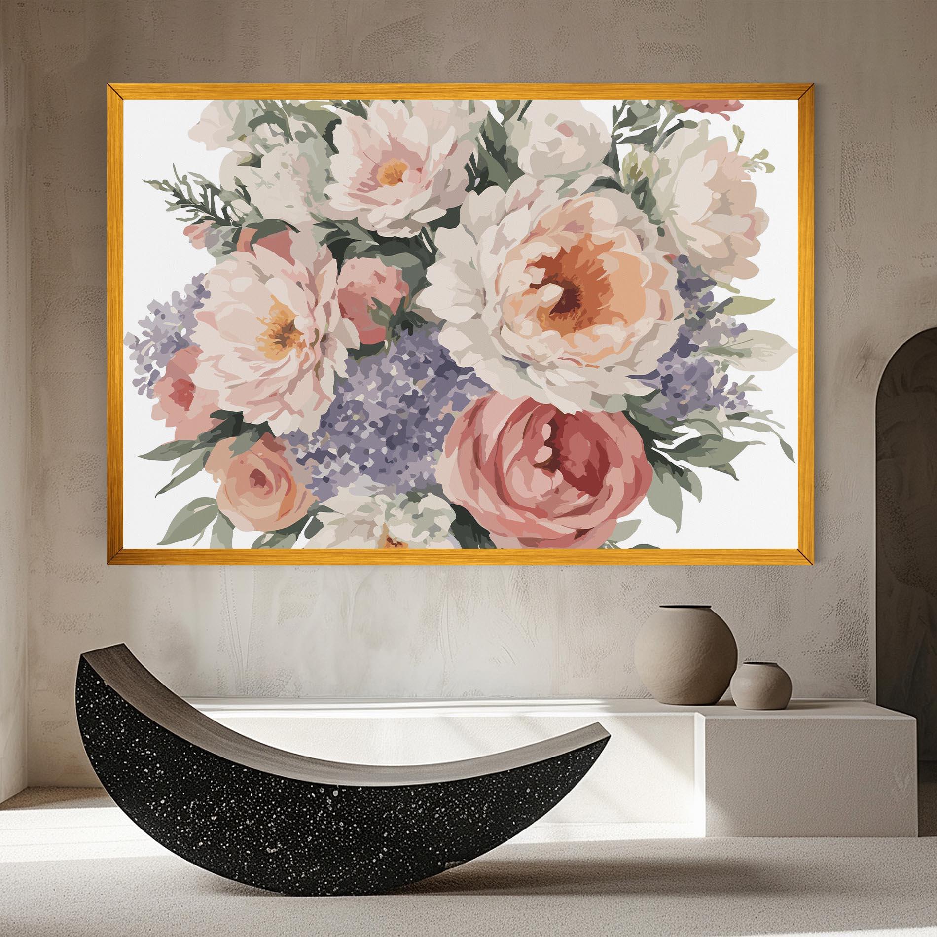 Vászonkép Pretty Watercolor Bouquet mockup 8