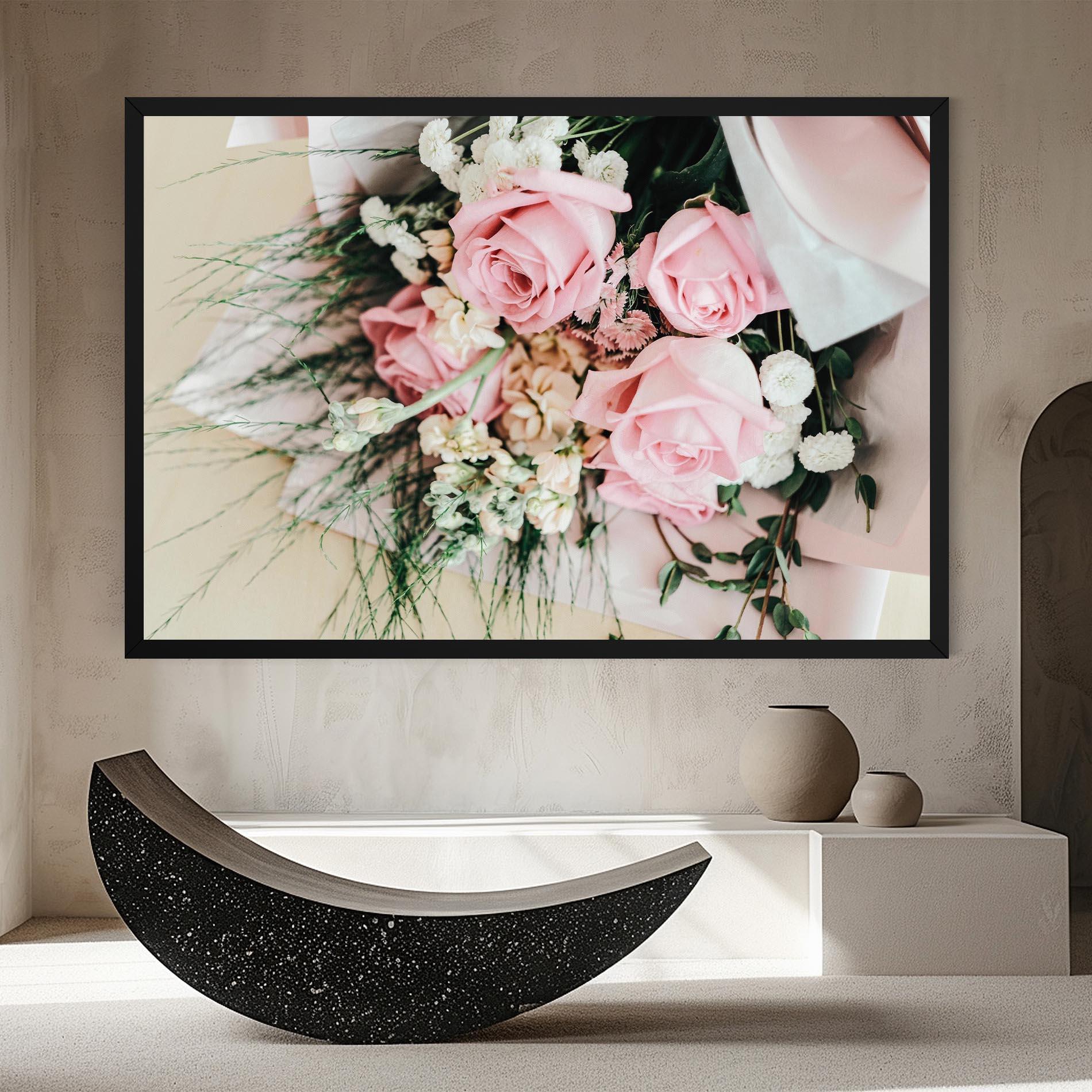 Vászonkép Baby Pink Bouquet mockup 8