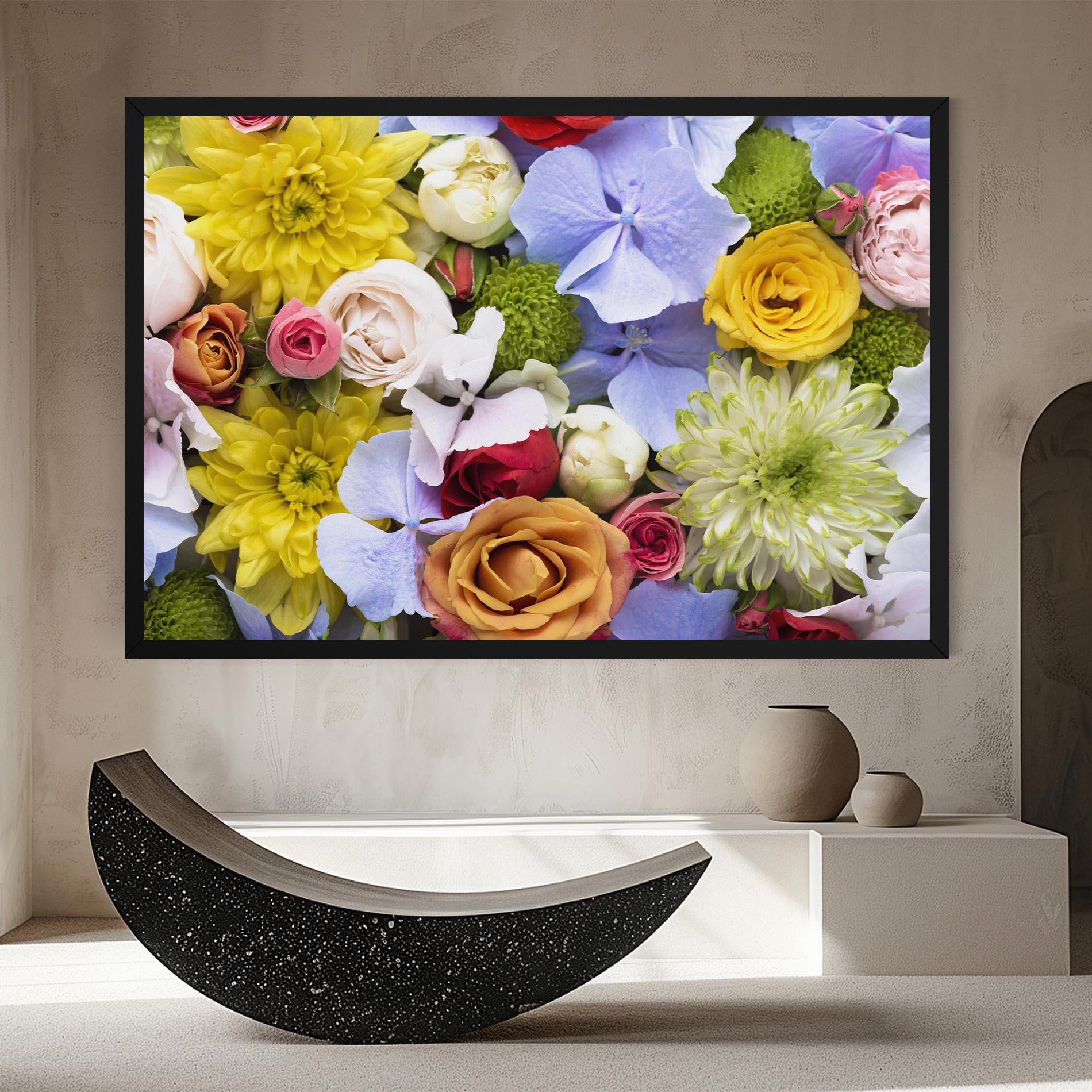 Vászonkép Color Mix Flower Bouquet mockup 8