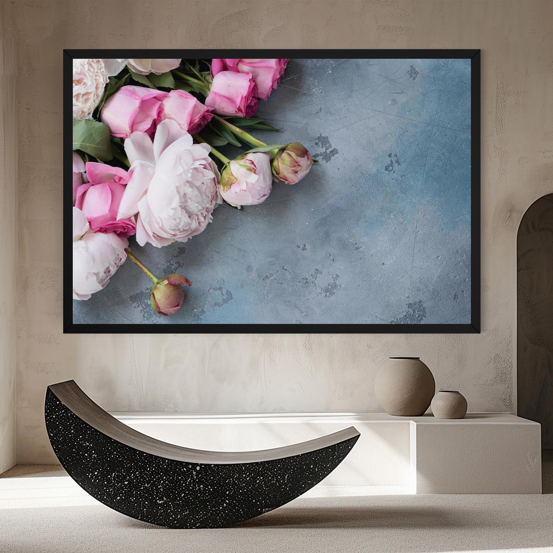 Vászonkép Cute Pink Peonies mockup 8
