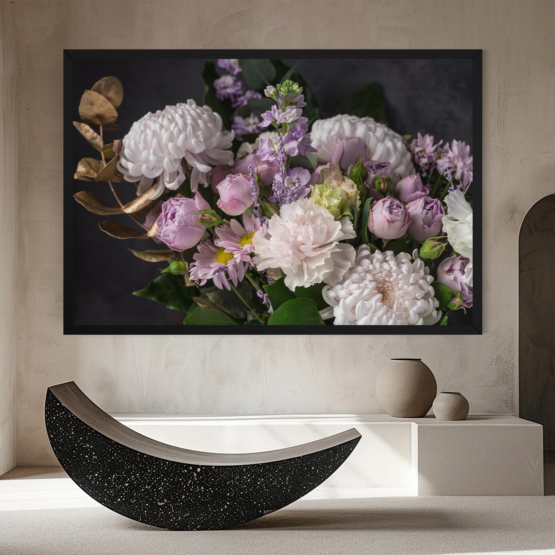 Vászonkép Pastel Purple Bouquet mockup 8