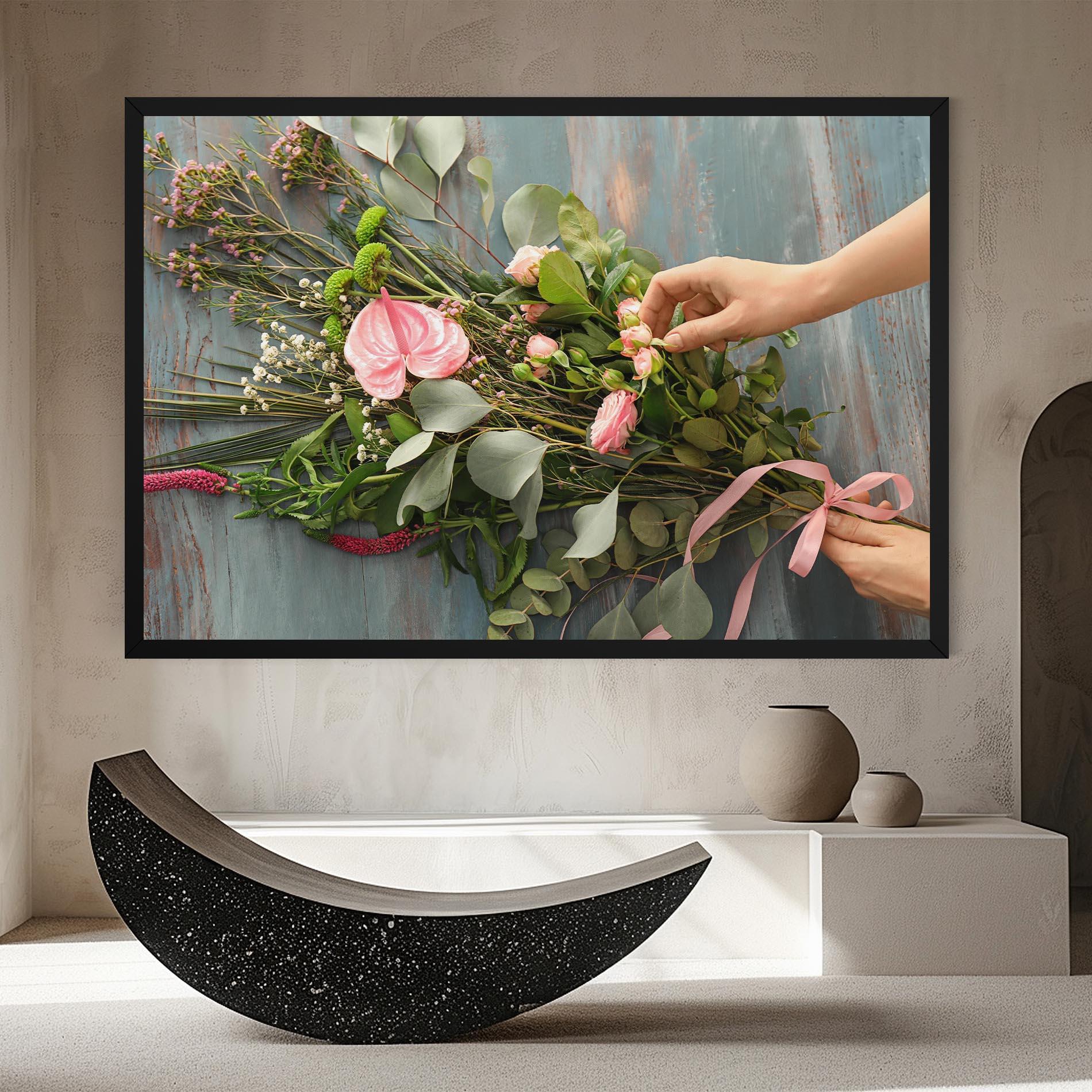 Vászonkép Preparing Bouquet mockup 8